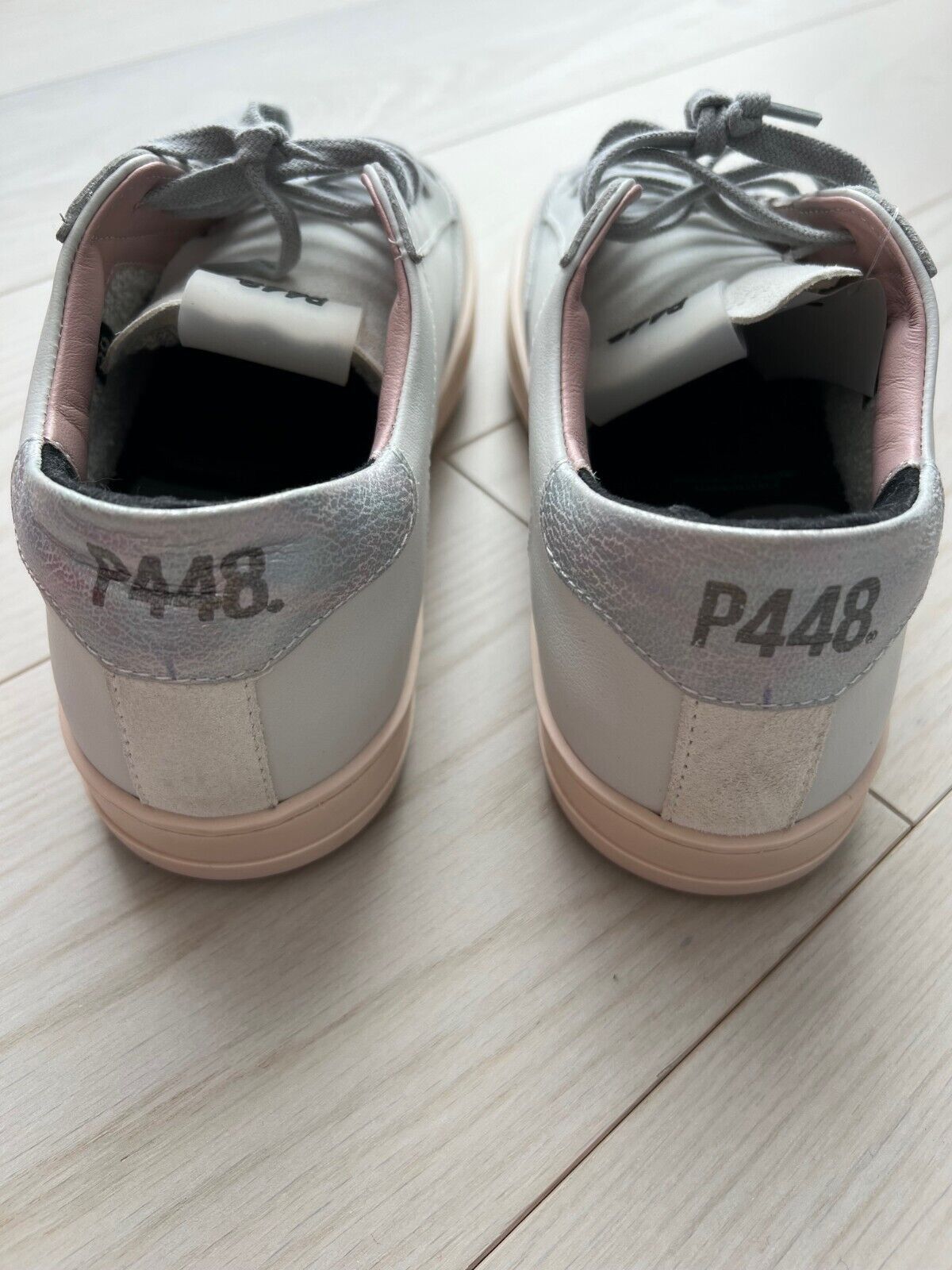 P448 P448 John Morea Leather Sneaker Shoes White ( 40 ) Size US 10 / IT 40 - 7 Thumbnail
