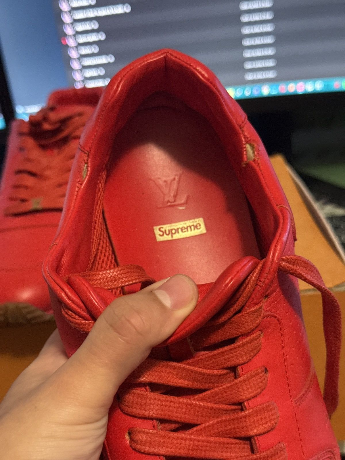 Louis Vuitton × Supreme Louis Vuitton Supreme Run Away Trainers Size US 8.5 / EU 41-42 - 11 Thumbnail