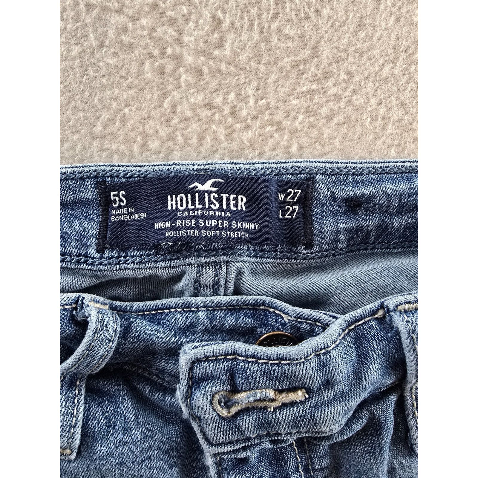 Hollister Hollister Jeans Womens Sz 27 Stretch High Rise Super Skinny Size 27" / US 4 / IT 40 - 10 Thumbnail
