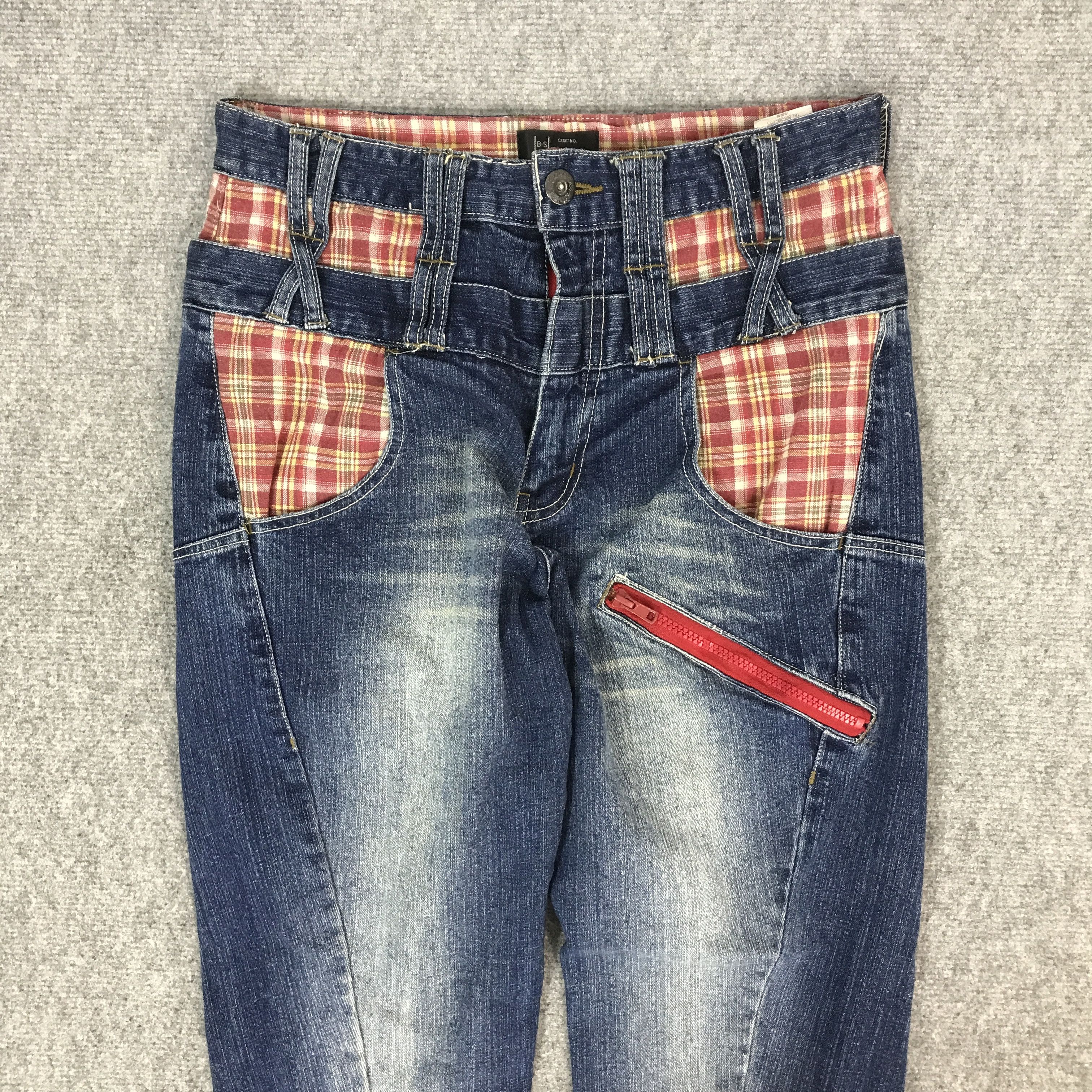 Japanese Brand CONTNO JAPAN DENIM DOUBLE WAIST DESIGN STYLE PANTS Size US 30 / EU 46 - 2 Thumbnail