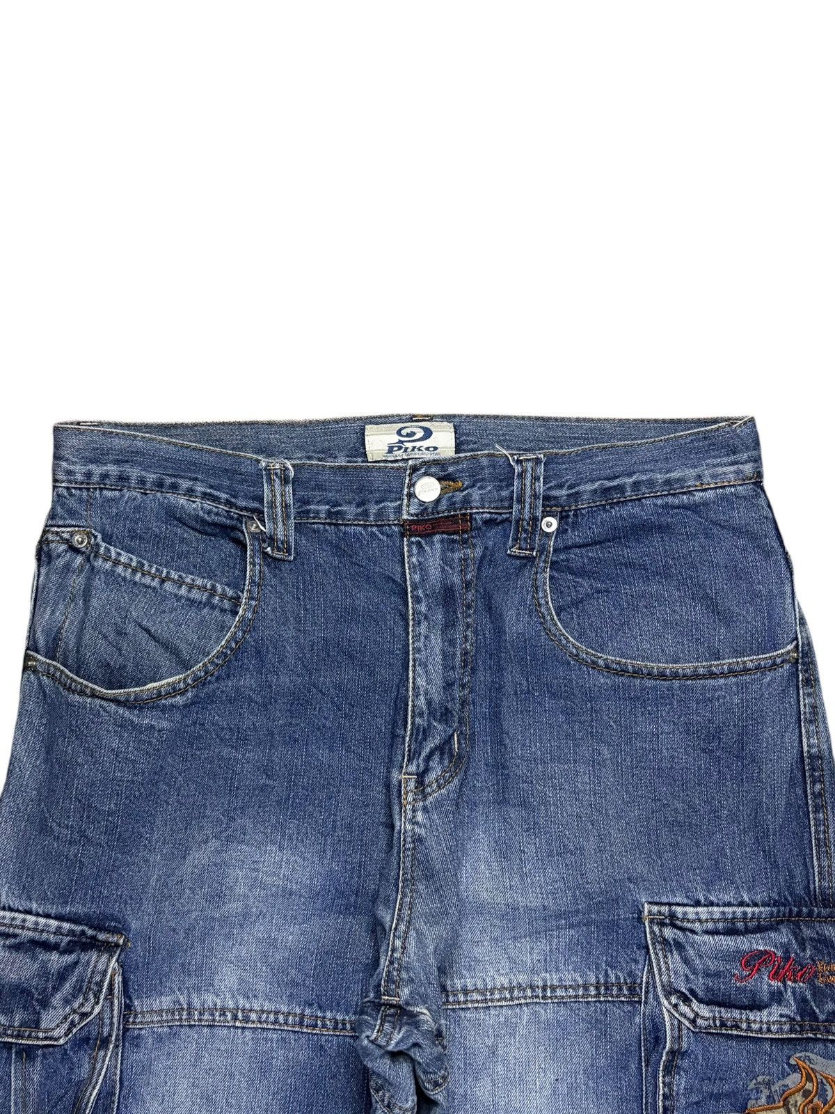 Japanese Brand Vintage Japanese Brand Mud Wash Baggy Cargo Jeans Size US 34 / EU 50 - 5 Thumbnail