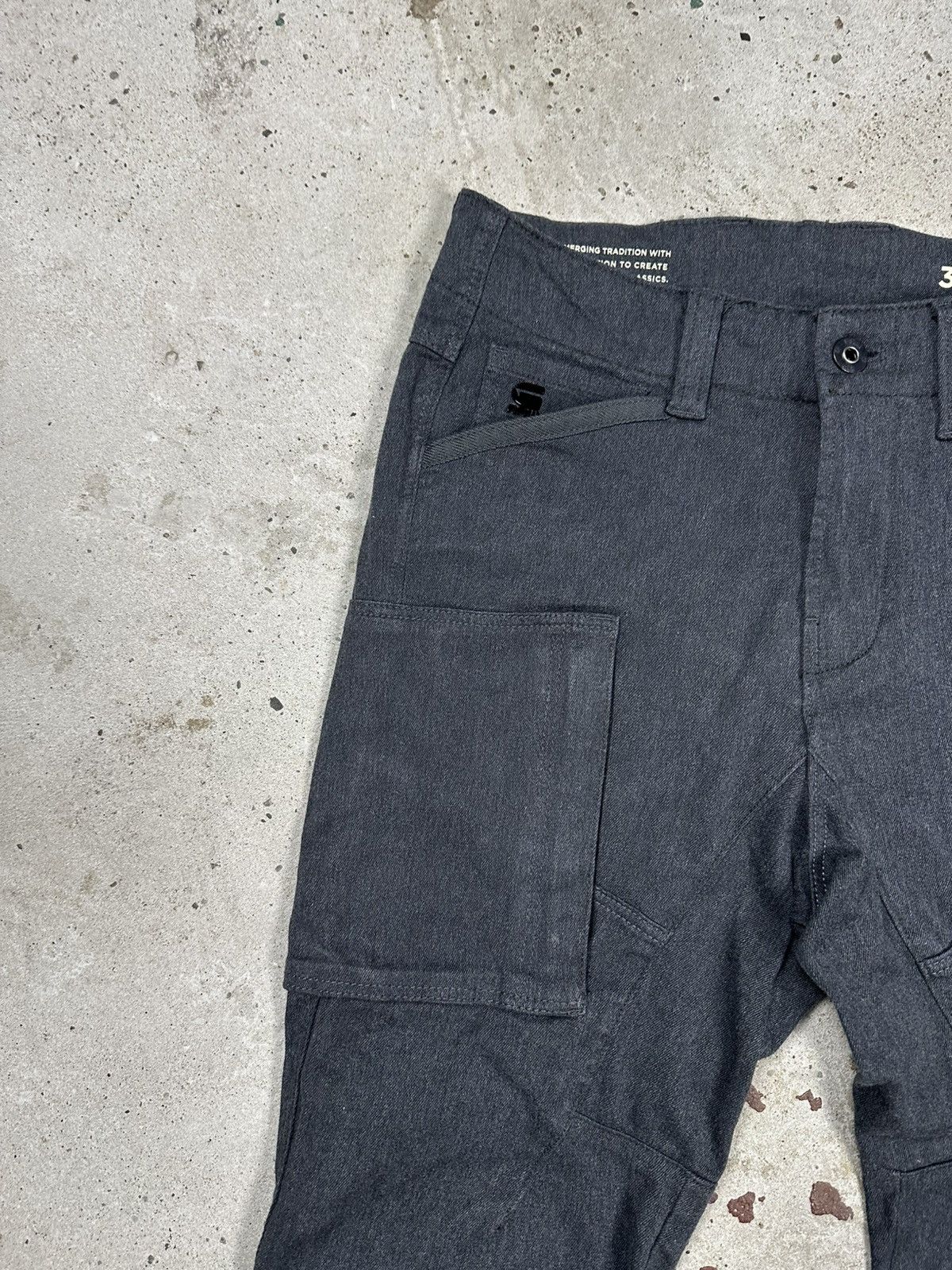 G-Star G Star Raw Zip Pkt 3D Cargo Pants Gray y2k Size US 31 - 7 Thumbnail