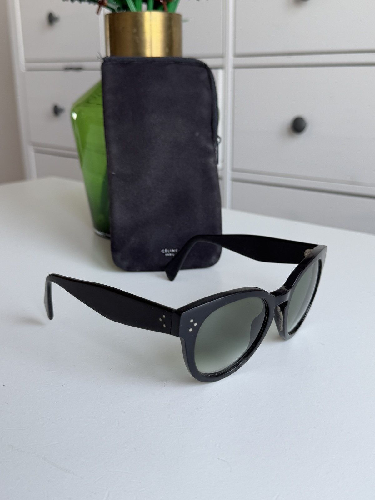 Celine × Designer Celine 41049/s black oversized sunglasses designer luxury y2k Size ONE SIZE - 1 Thumbnail
