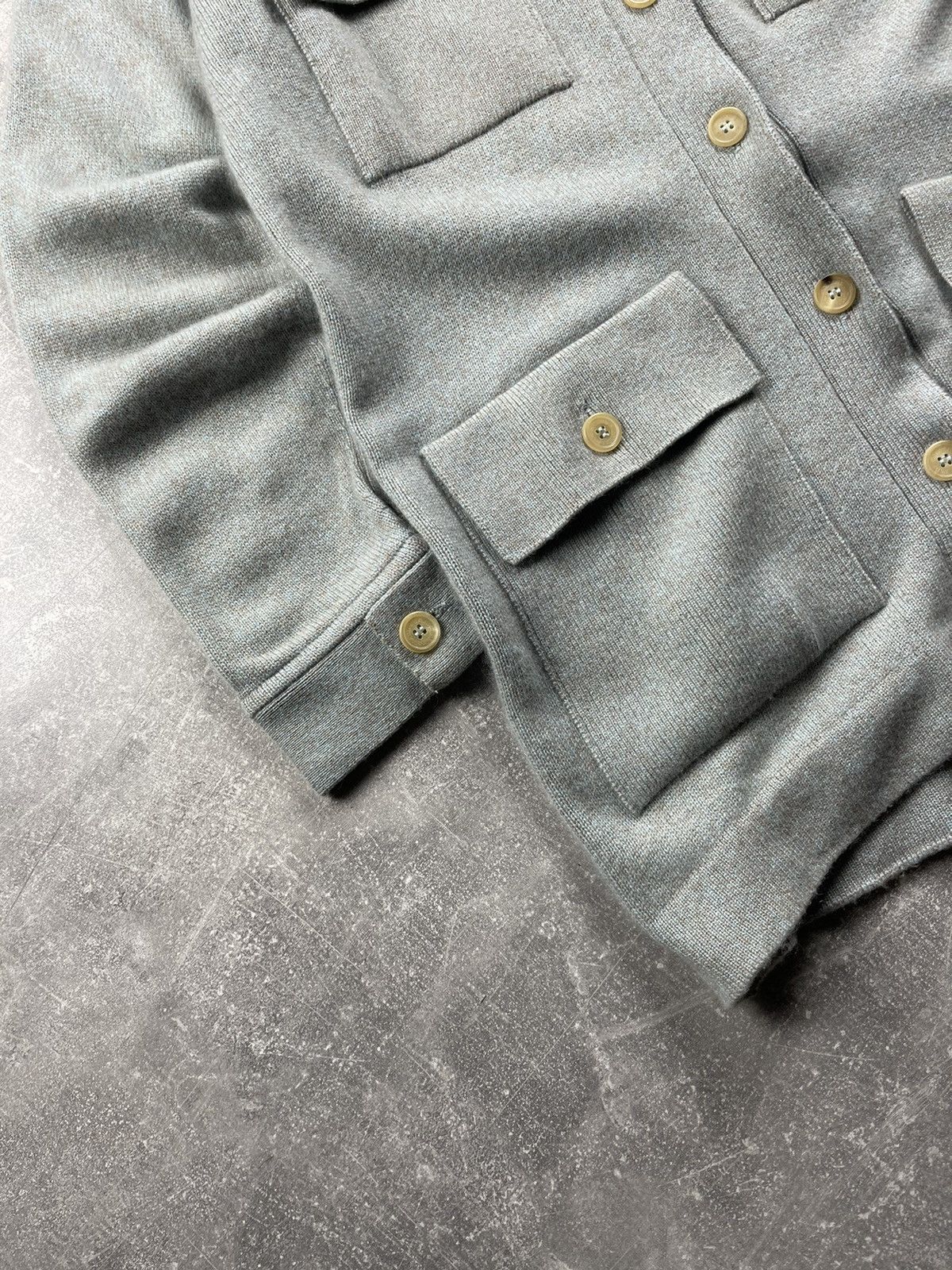 Holland & Holland Holland & Holland Cashmere Knit Utility Cardigan Sweater Size US L / EU 52-54 / 3 - 3 Thumbnail