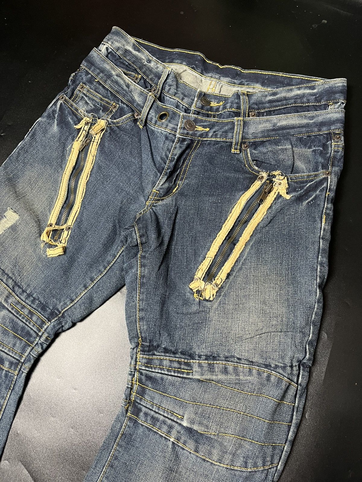 If Six Was Nine × Japanese Brand × Le Grande Bleu (L.G.B.) Japanese Solberry Double Wist Gimmick Zipper Size US 31 - 5 Thumbnail