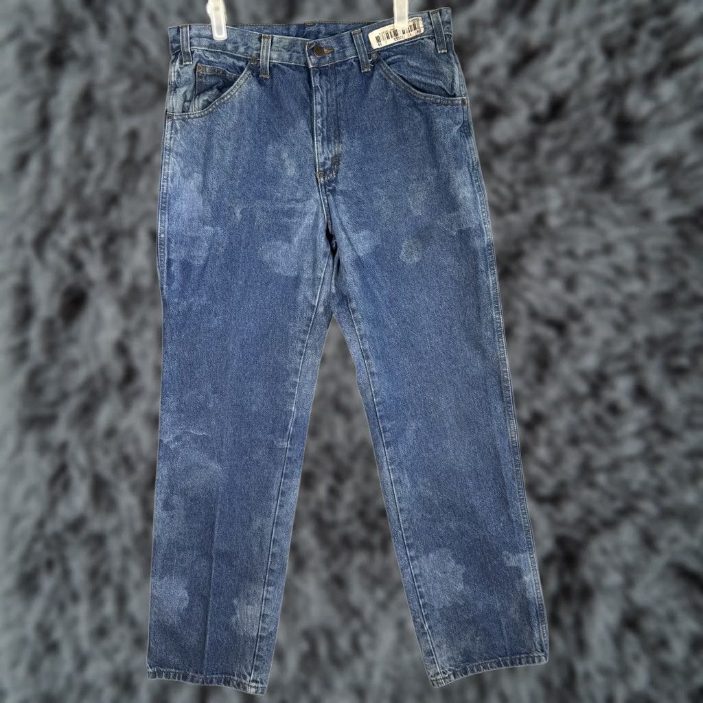 Dickies Dickies Jeans Mens 34x32 Blue Denim Straight Workwear Pants Distressed Zip Size US 34 / EU 50 - 1 Thumbnail