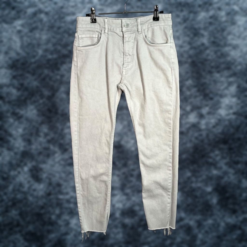 Zara Zara Jeans Womens Leg Tapered Frayed Hem Gray Size 29 Size 29" - 1 Thumbnail