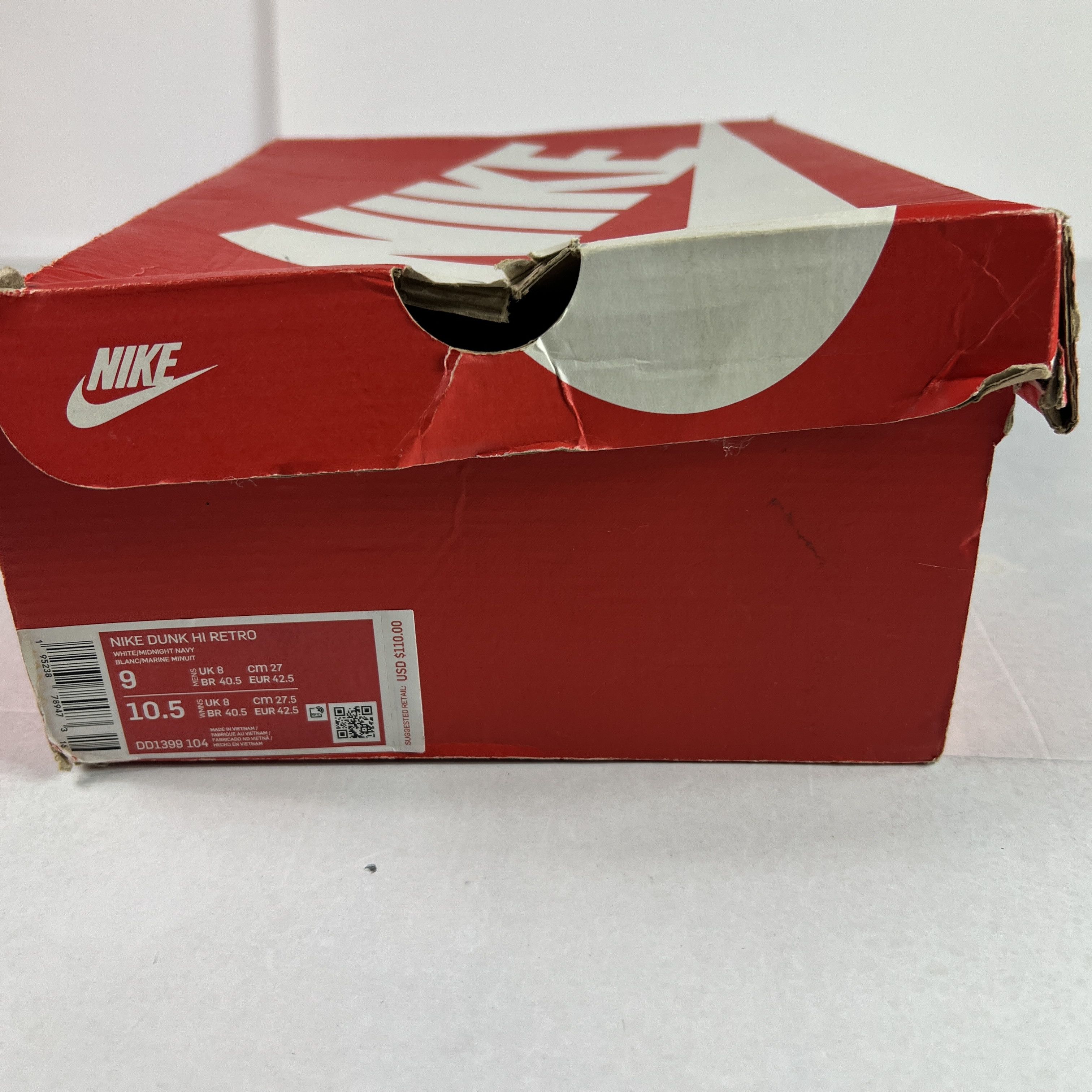 Nike Nike Dunk High Shoes Midnight Navy Blue Sneakers DD1399-104 Size US 9 / EU 42 - 10 Thumbnail