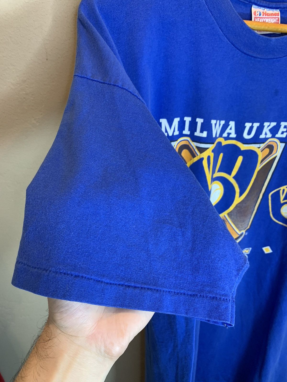 MLB *RARE* Vintage 1991 Milwaukee Brewers MLB Champion T-Shirt Size US XXL / EU 58 / 5 - 4 Thumbnail