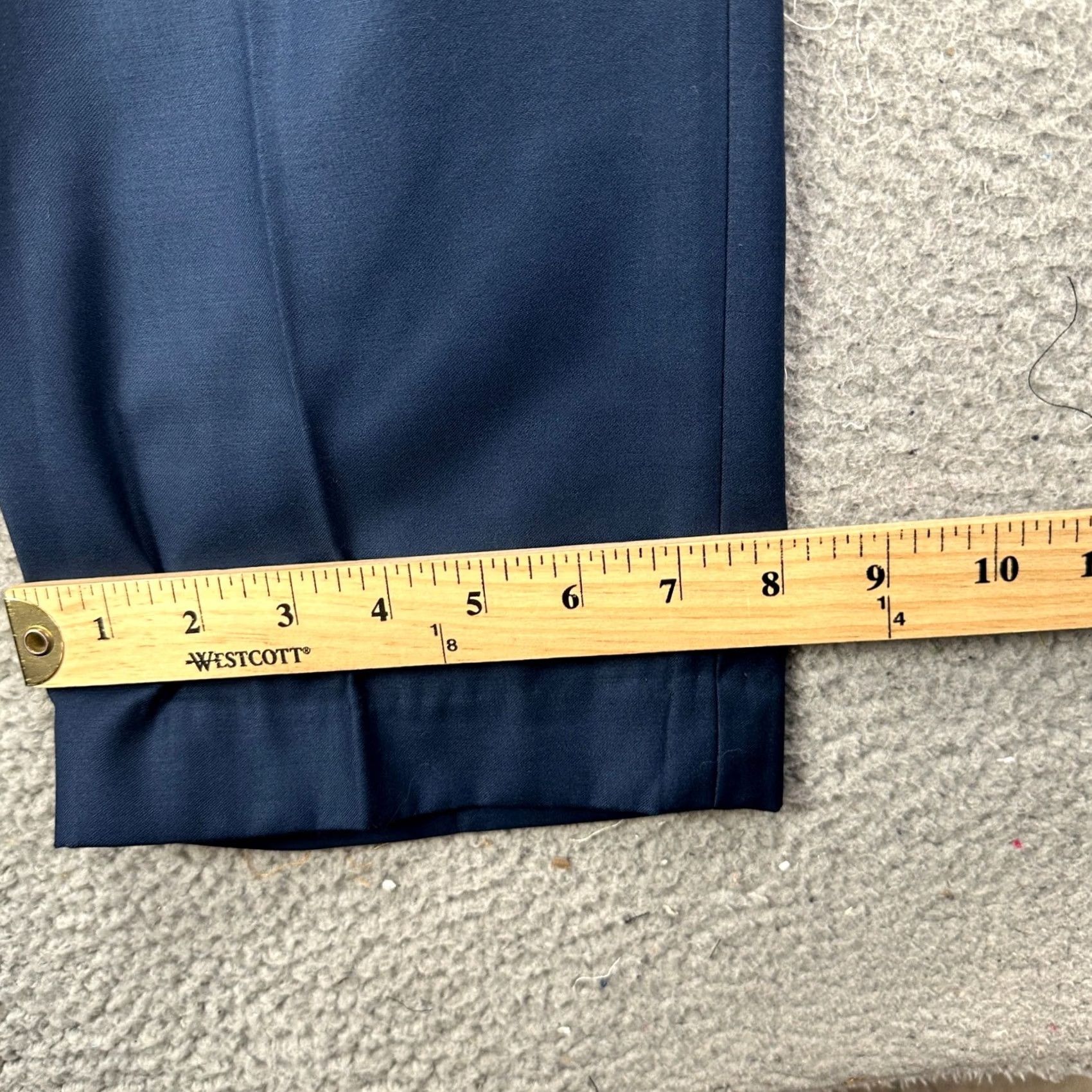 Vintage Alberto Cardinal Dress Pants Men 36X34 Blue Slim Flat Front Straight Leg NEW Size US 36 / EU 52 - 7 Thumbnail