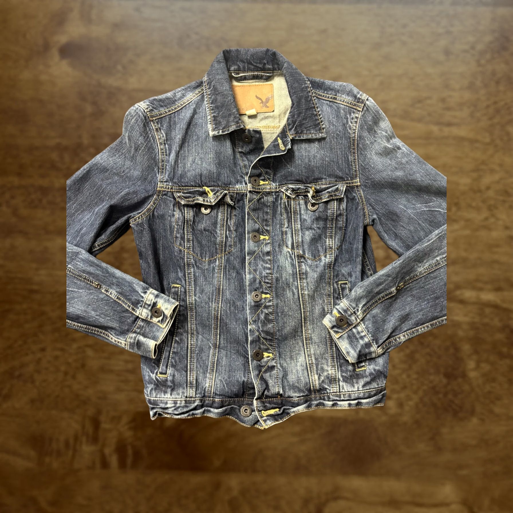 American Eagle Outfitters American Eagle Outfitters Jacket Women’s Small Blue Denim Biker Trucker Casual S Blue Spring Fall Size S / US 4 / IT 40 - 1 Thumbnail