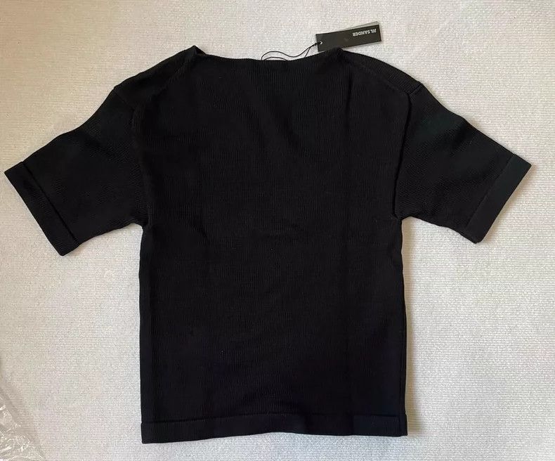Jil Sander Jil Sander Pure black oversized knit short sleeve Size L / US 10 / IT 46 - 3 Thumbnail