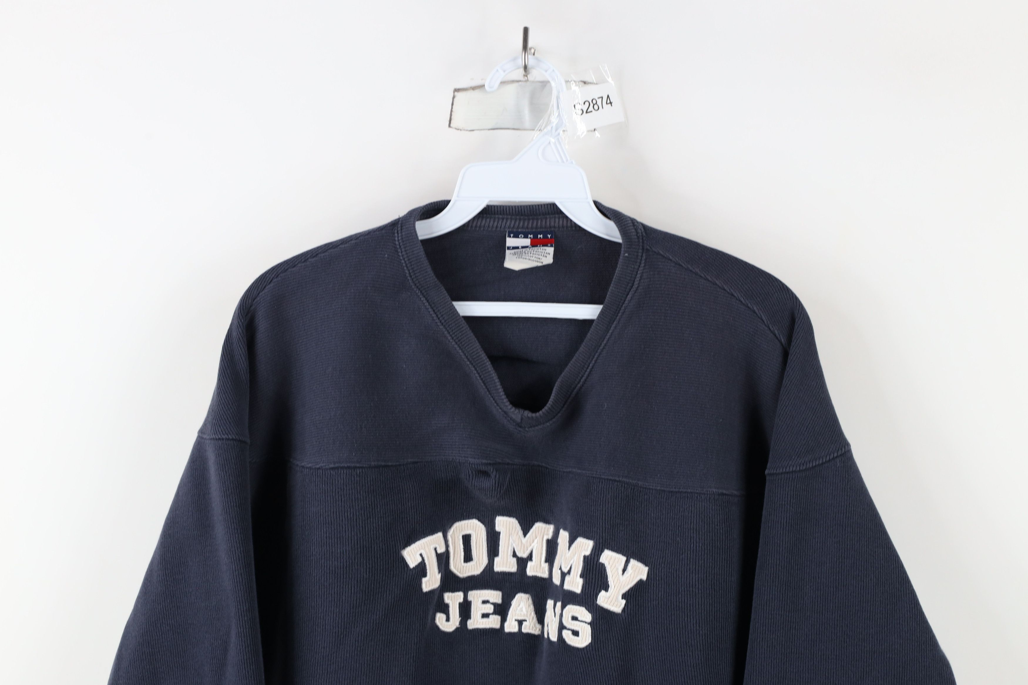 Tommy Hilfiger × Vintage Vintage 90s Tommy Hilfiger Thermal Ribbed Knit T-Shirt Size US L / EU 52-54 / 3 - 2 Thumbnail