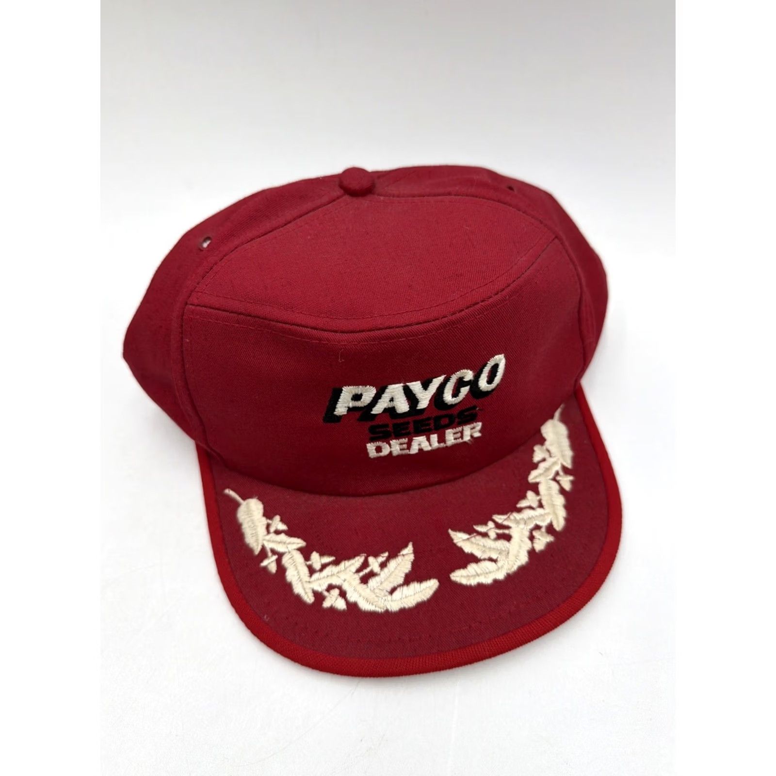 Vintage VINTAGE Payco Seeds 80s Hat Snapback Trucker Farmer Red Cap Rare Find Hats Adjustable Red Cotton Trucker 1980s Kap King Mens Size ONE SIZE - 2 Thumbnail