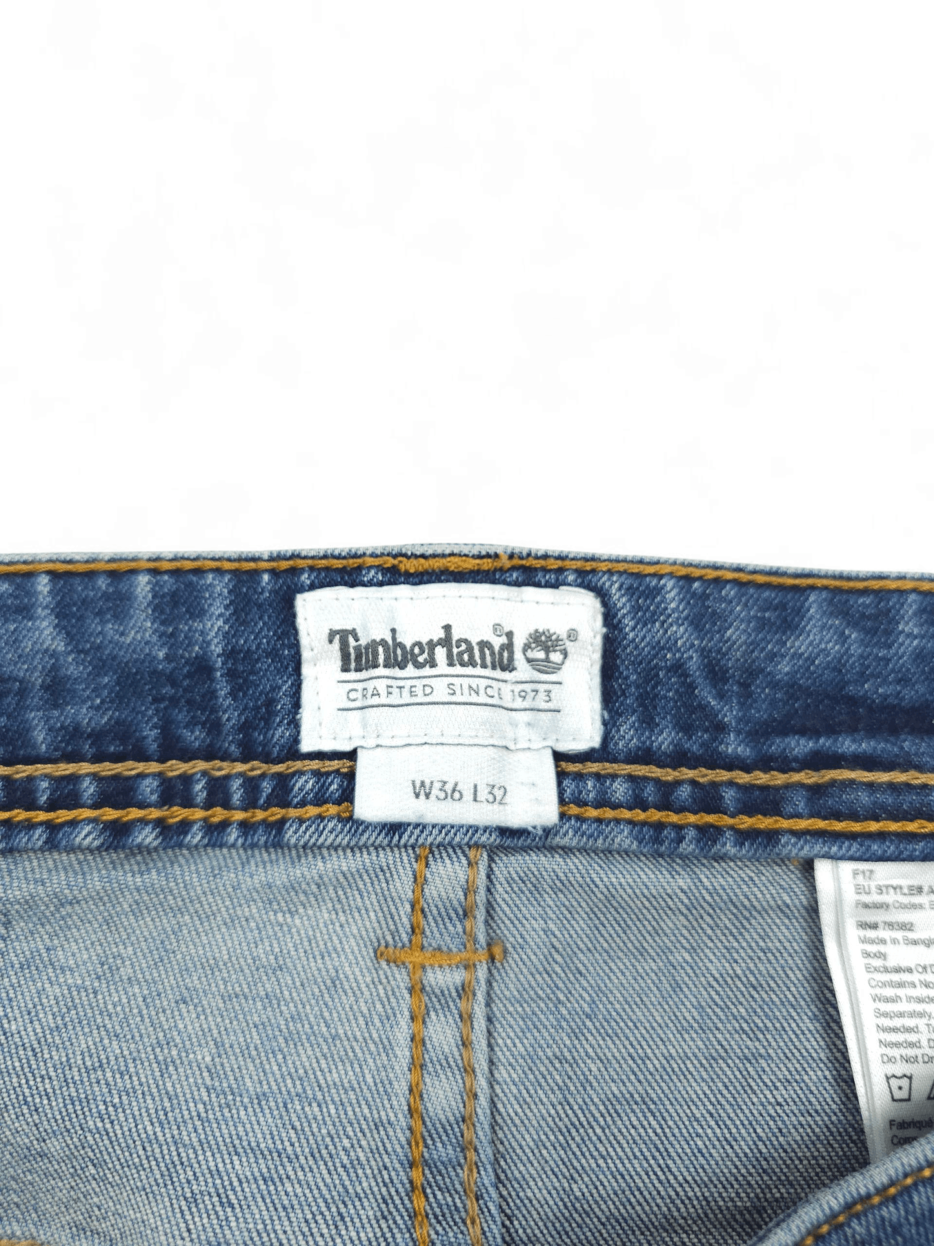 Timberland 💎 Timberland 36/32 Slim Washed Blue Denim Jeans Size US 36 / EU 52 - 7 Thumbnail