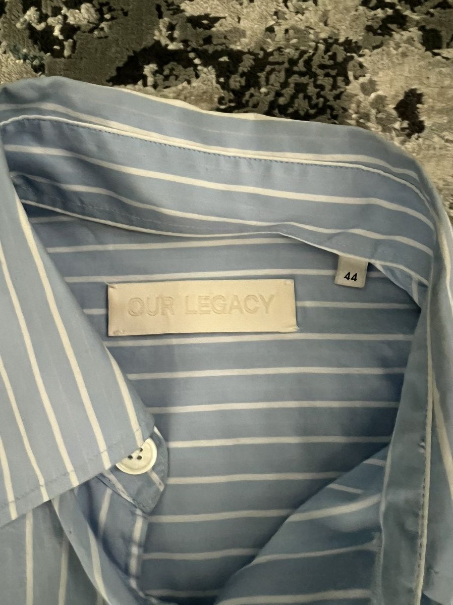 Our Legacy Our Legacy Borrowed Shirt Blue Rose Stripe Size US M / EU 48-50 / 2 - 3 Thumbnail