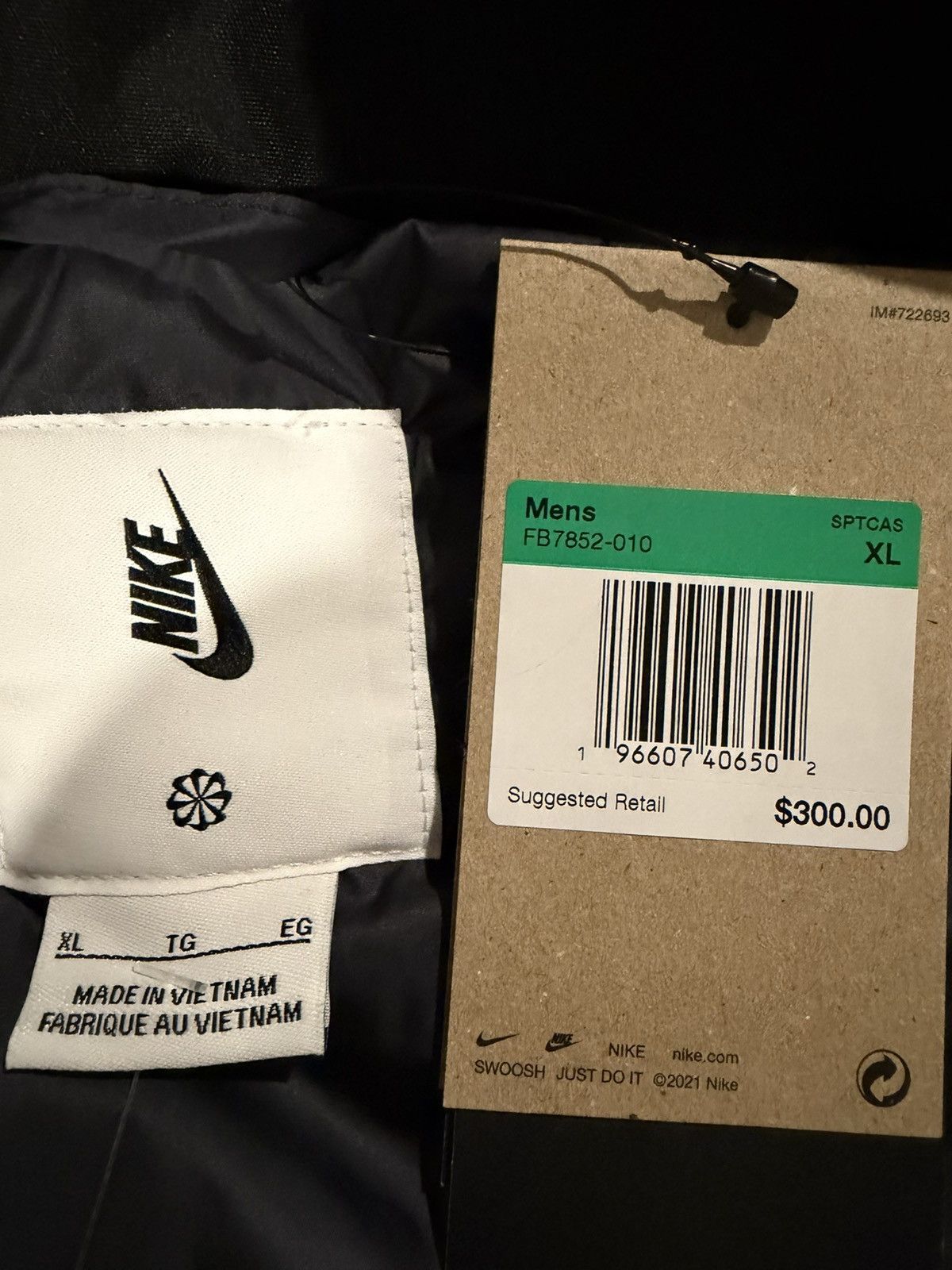 Nike Nike NSW Swoosh Jacket Black FB7852-010 Storm Fit Sz XL Size US XL / EU 56 / 4 - 4 Thumbnail
