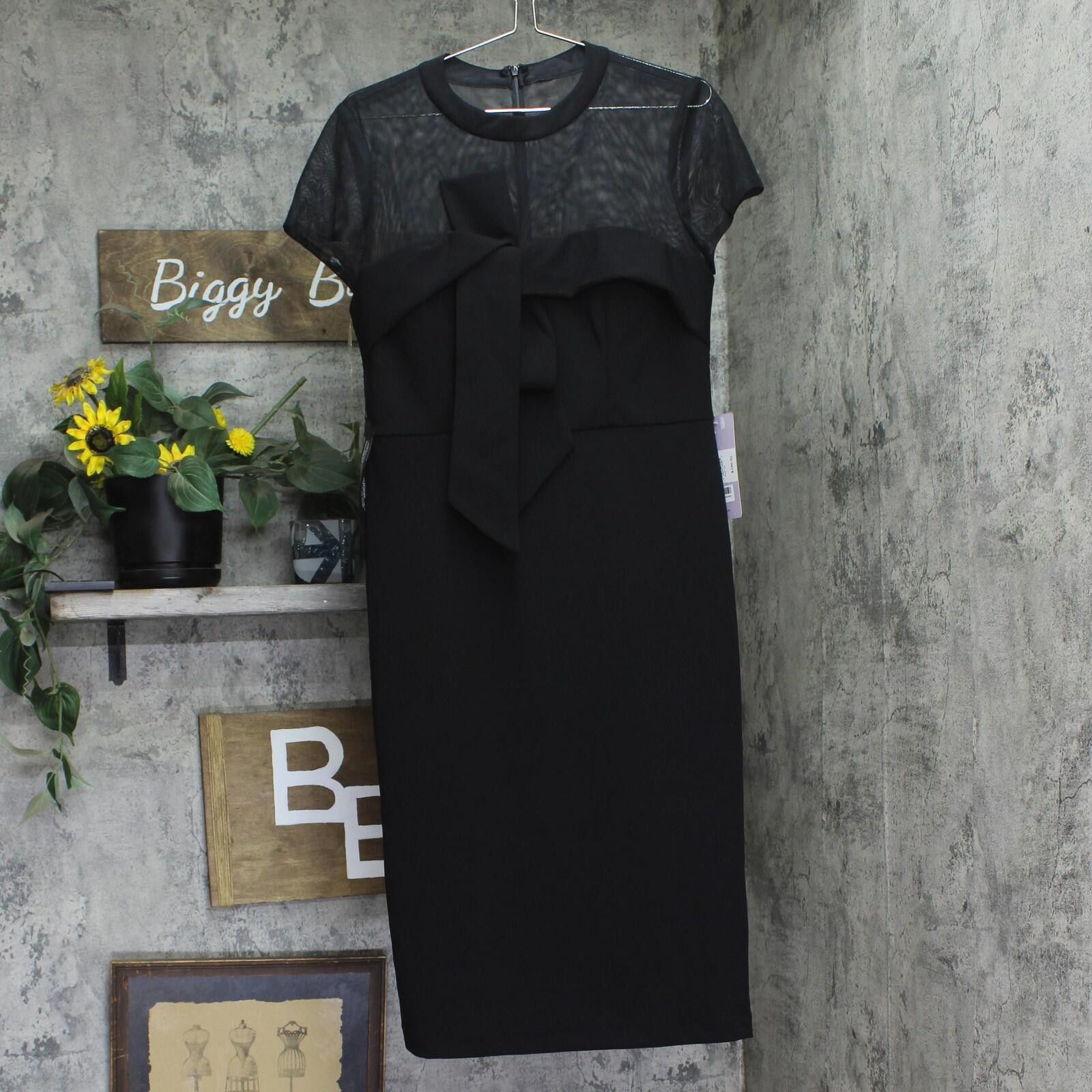 Other Js Collections Cocktail Mesh Sheath Dress 86113299 Black 10 Size L / US 10 / IT 46 - 1 Thumbnail