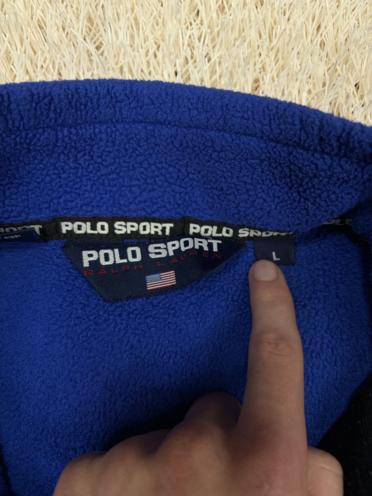 Polo Ralph Lauren Polo Sport Ralph Lauren 1/4 Zip Fleece Jacket sz L 90s Pepsi Size US L / EU 52-54 / 3 - 3 Thumbnail