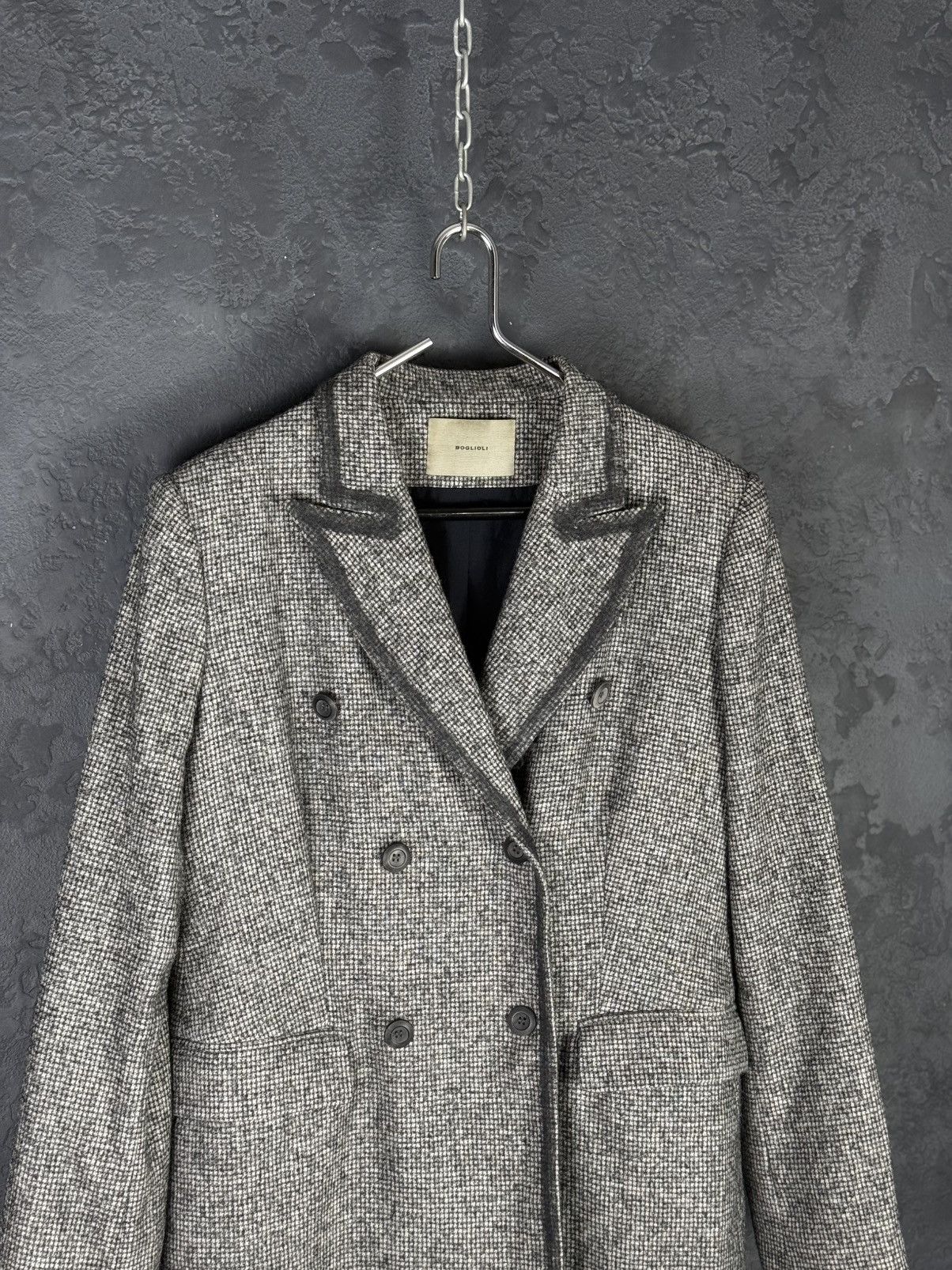 Boglioli BOGLIOLI Women’s Double - Breasted Wool Blazer Jacket Italy Size L / US 10 / IT 46 - 2 Thumbnail