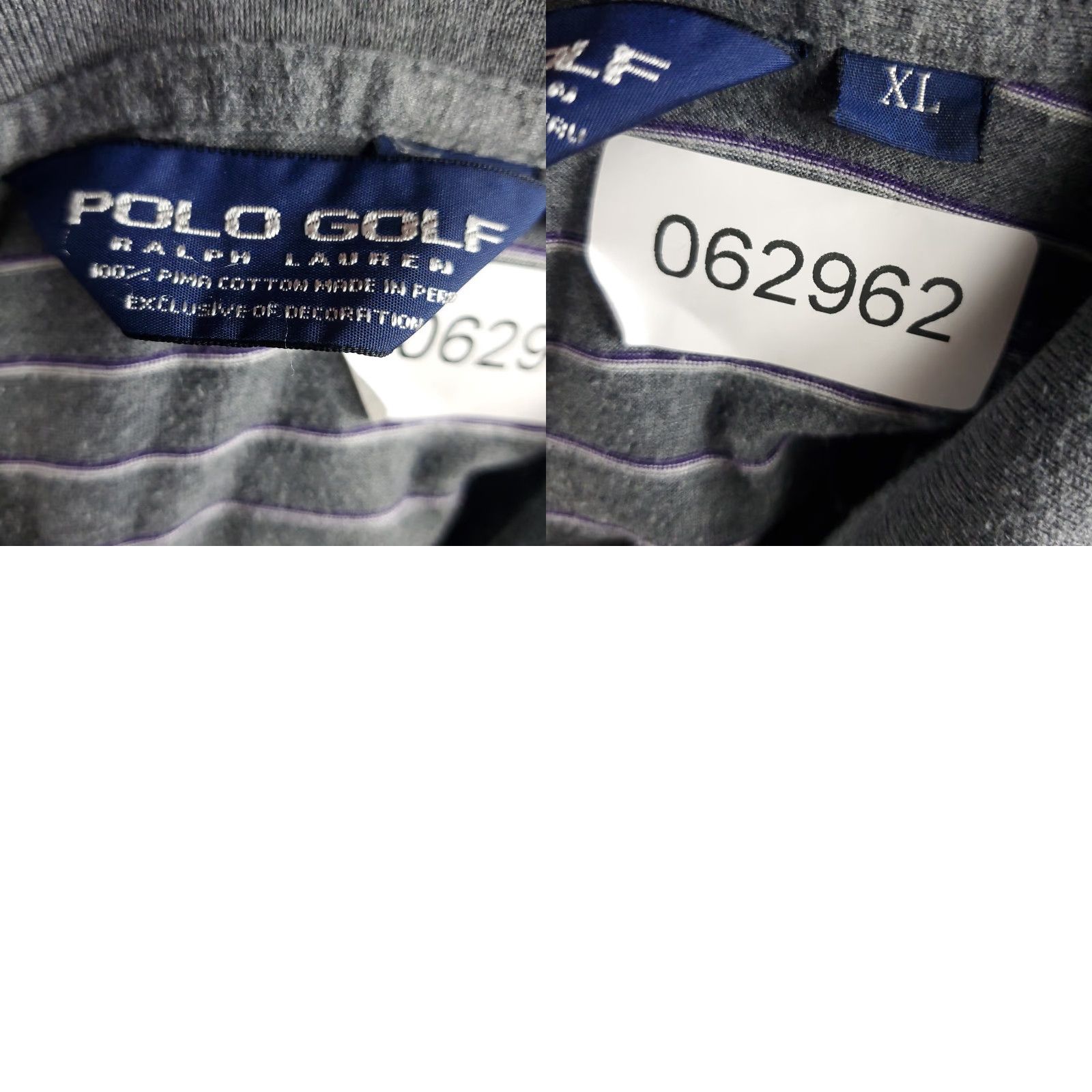 Ralph Lauren VINTAGE Ralph Lauren Polo Shirt Mens XL Gray Striped Pony Casual Short Sleeve Size US XL / EU 56 / 4 - 8 Thumbnail