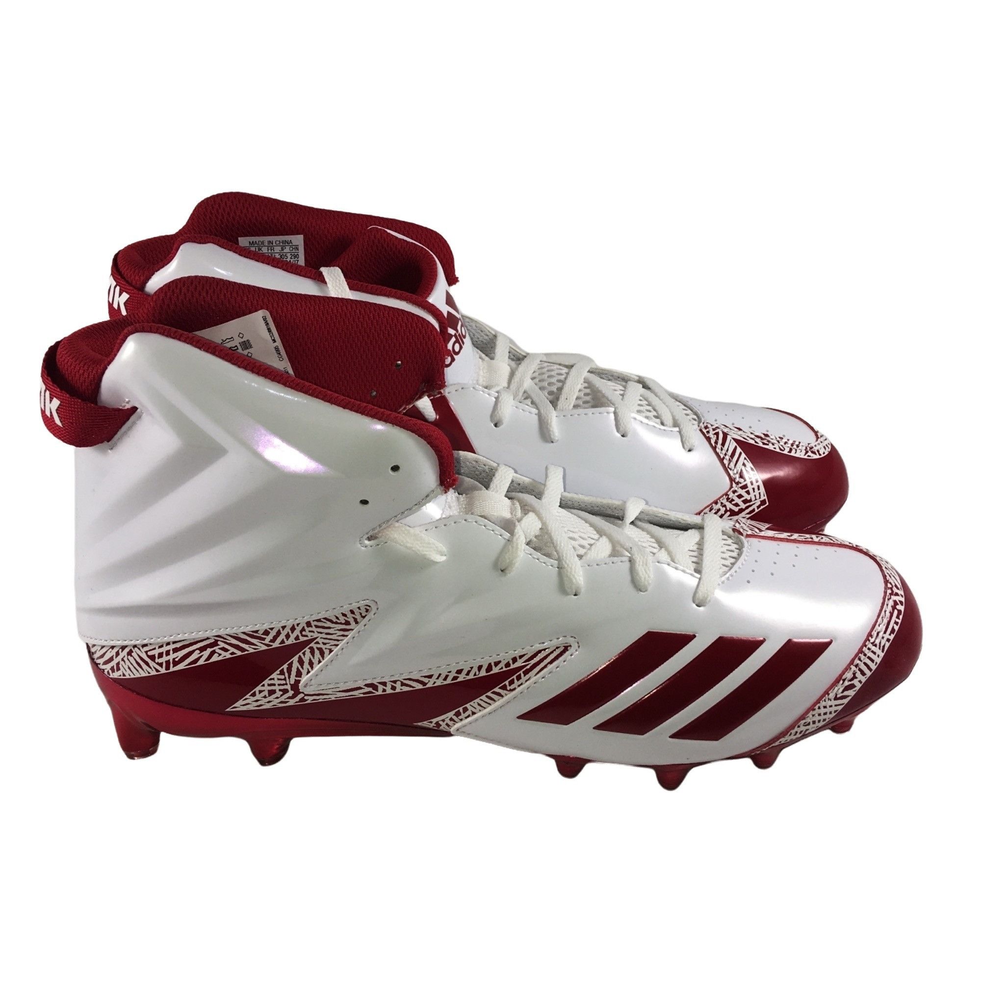 Adidas ADIDAS SM FREAK X CARBON HIGH NCA WHITE/RED CLEATS CG4995 ME Size US 12.5 / EU 45-46 - 4 Thumbnail
