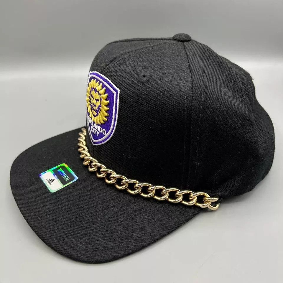 Adidas Orlando City Hat Women Black Adidas MLS Strap Back Cap New Size ONE SIZE - 2 Thumbnail