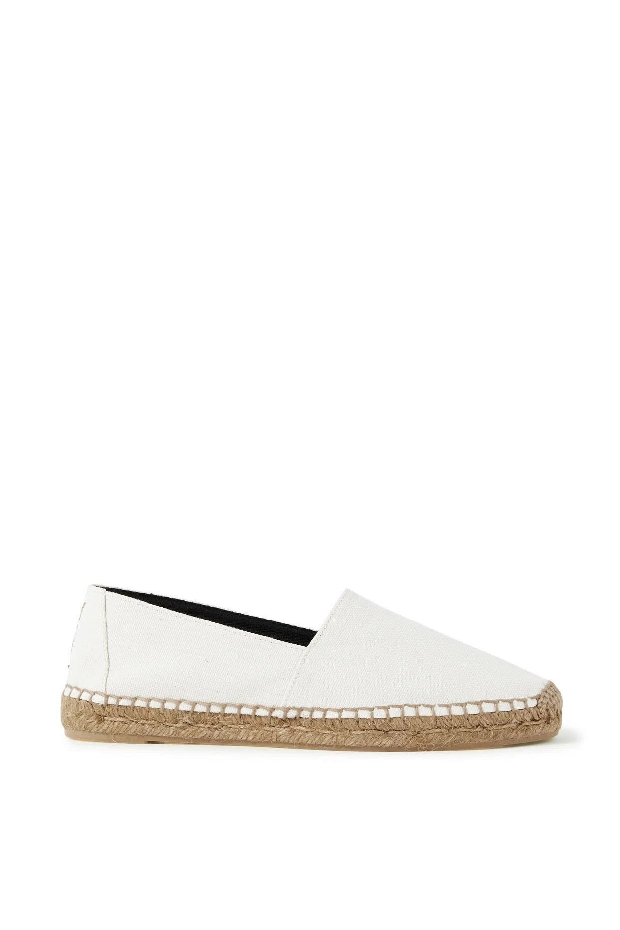 Saint Laurent Paris o1bcso1str1124 Cassandre Embroidered Espadrilles in White Size US 9 / IT 39 - 1 Thumbnail