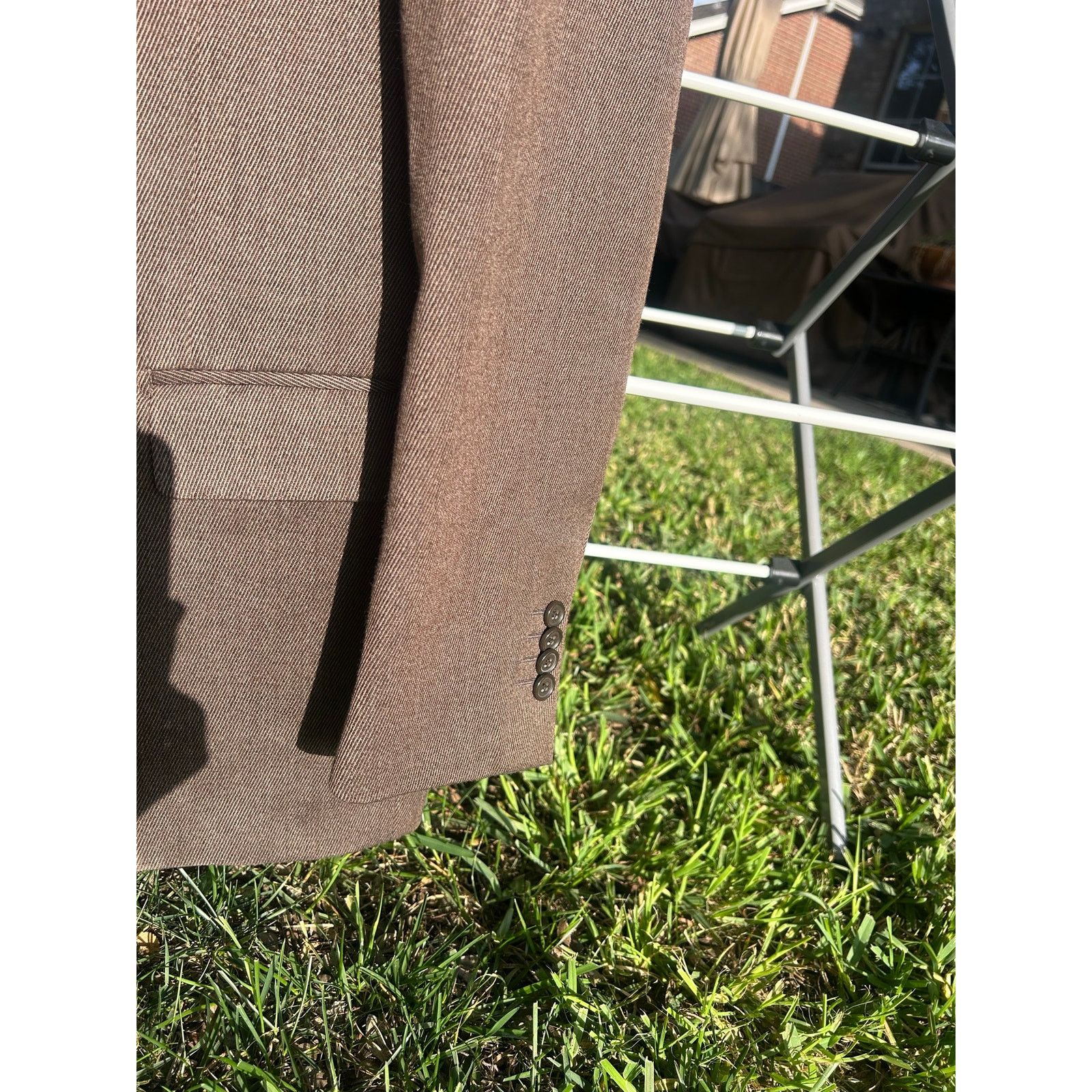 Other Pisano Linea Sartoriale Blazer Brown Zignone High Twist Size 44R - 7 Thumbnail