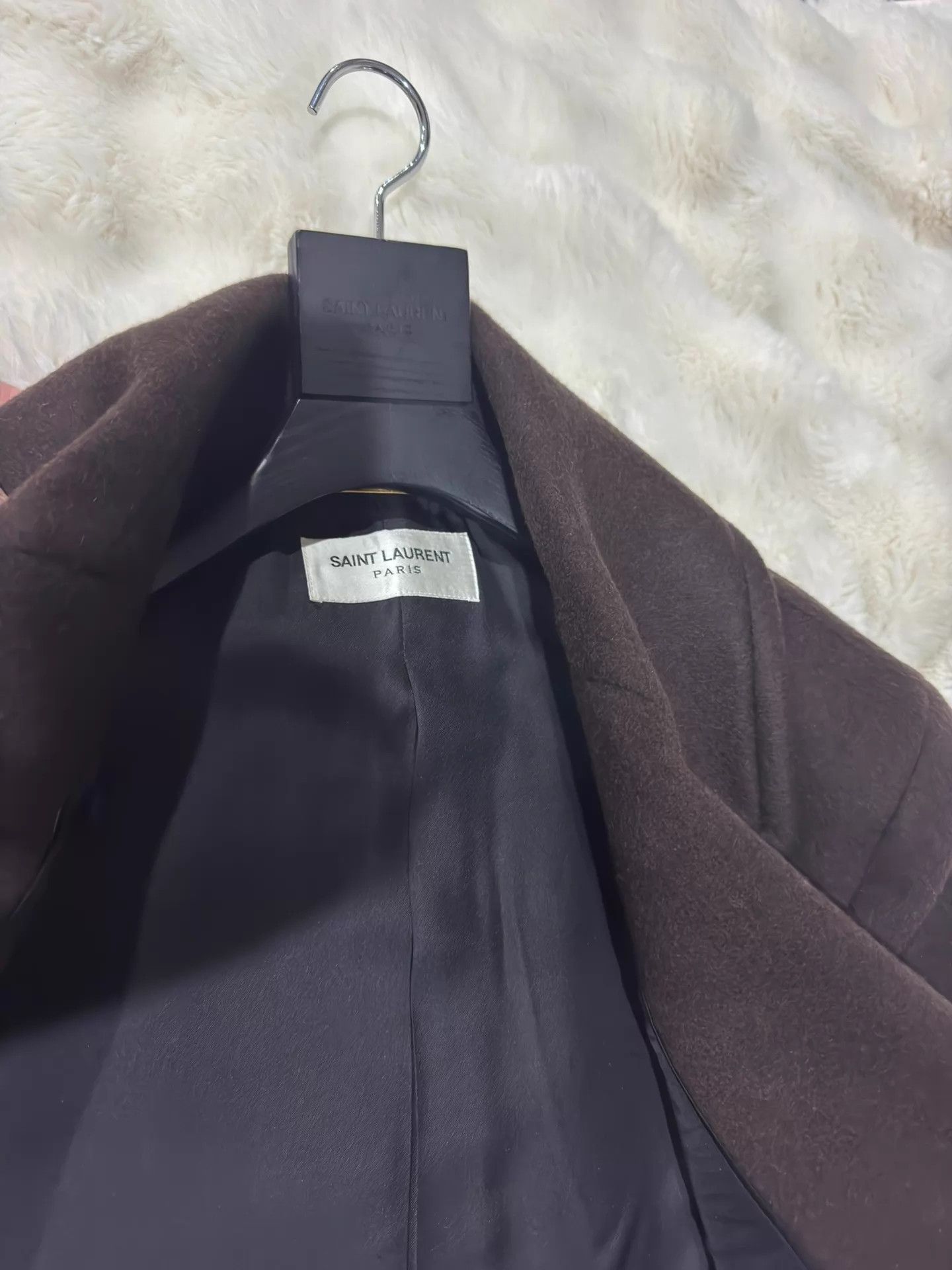 Saint Laurent Paris SAINT LAURENT 100% Cashmere Women's Coat F40 Rose Size M / US 6-8 / IT 42-44 - 9 Thumbnail
