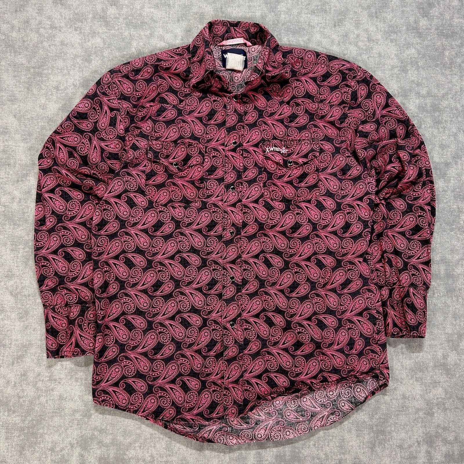 Wrangler Wrangler Paisley Breast Cancer Awareness pearl snap mens M Size US M / EU 48-50 / 2 - 1 Thumbnail