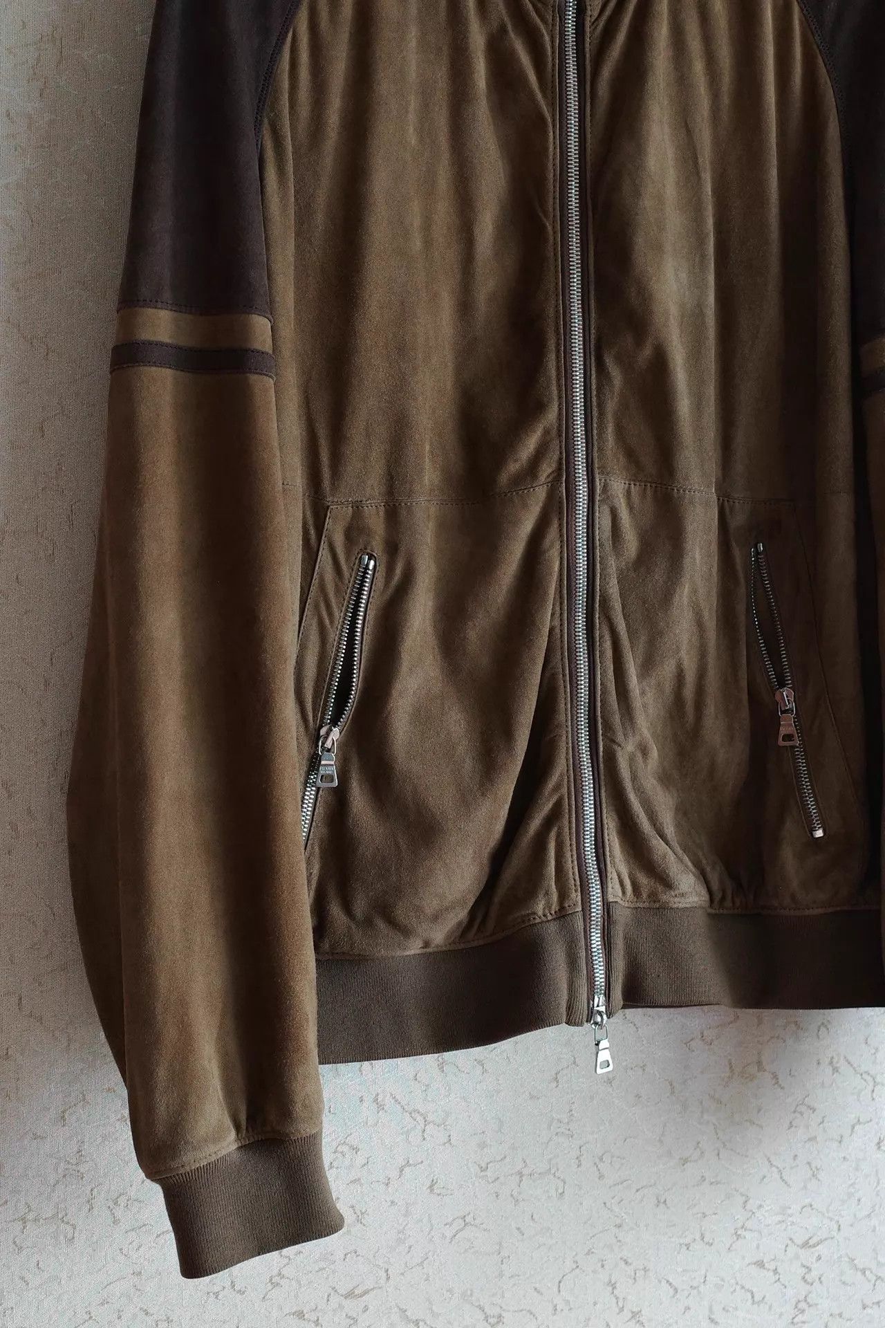 Prada Prada 90s Suede Zip Track Jacket Size US L / EU 52-54 / 3 - 5 Thumbnail