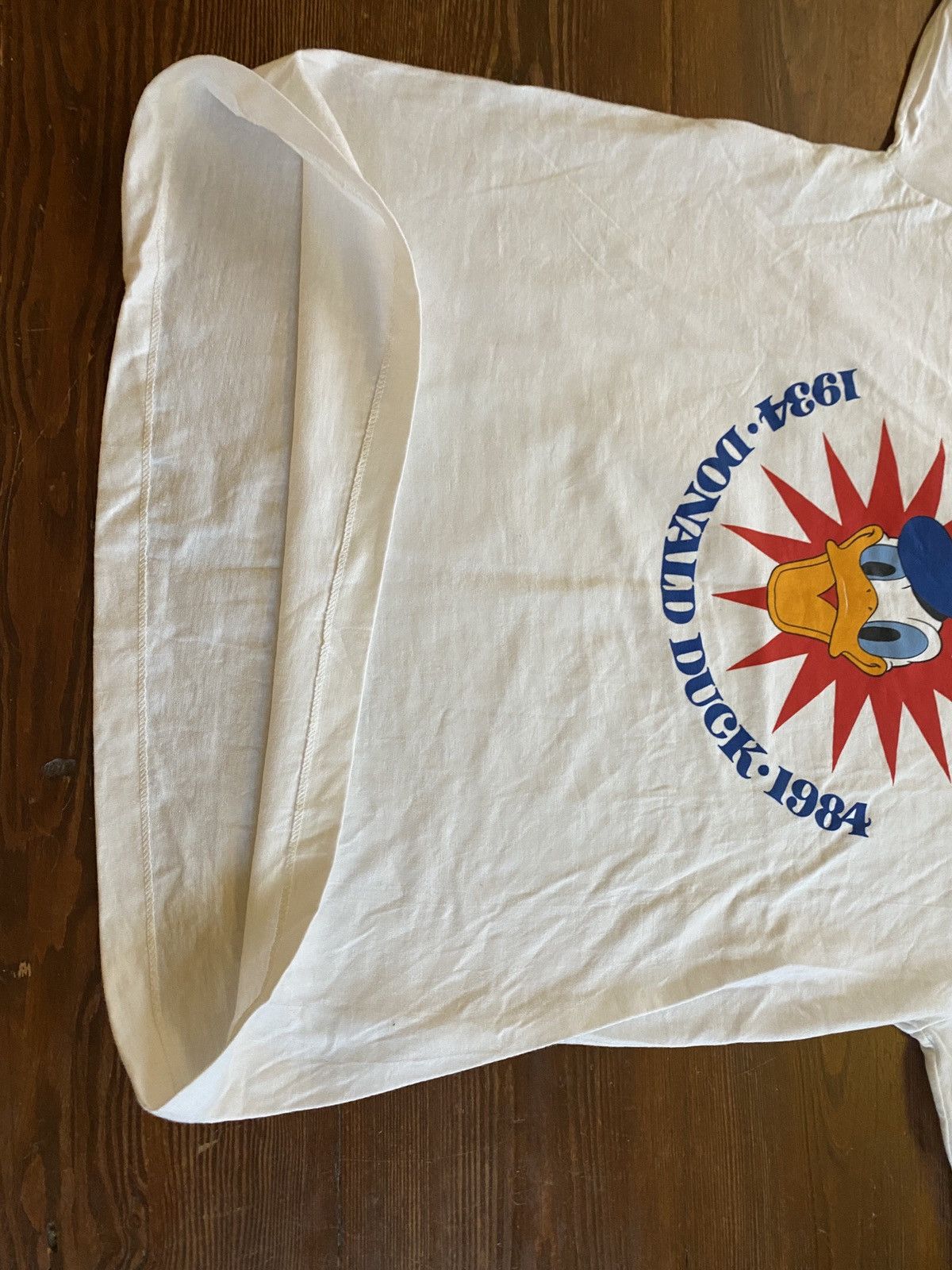 Disney Vintage NWT 1984 Donald Duck Bday Ringer Single Stitch Tee Size US L / EU 52-54 / 3 - 8 Thumbnail