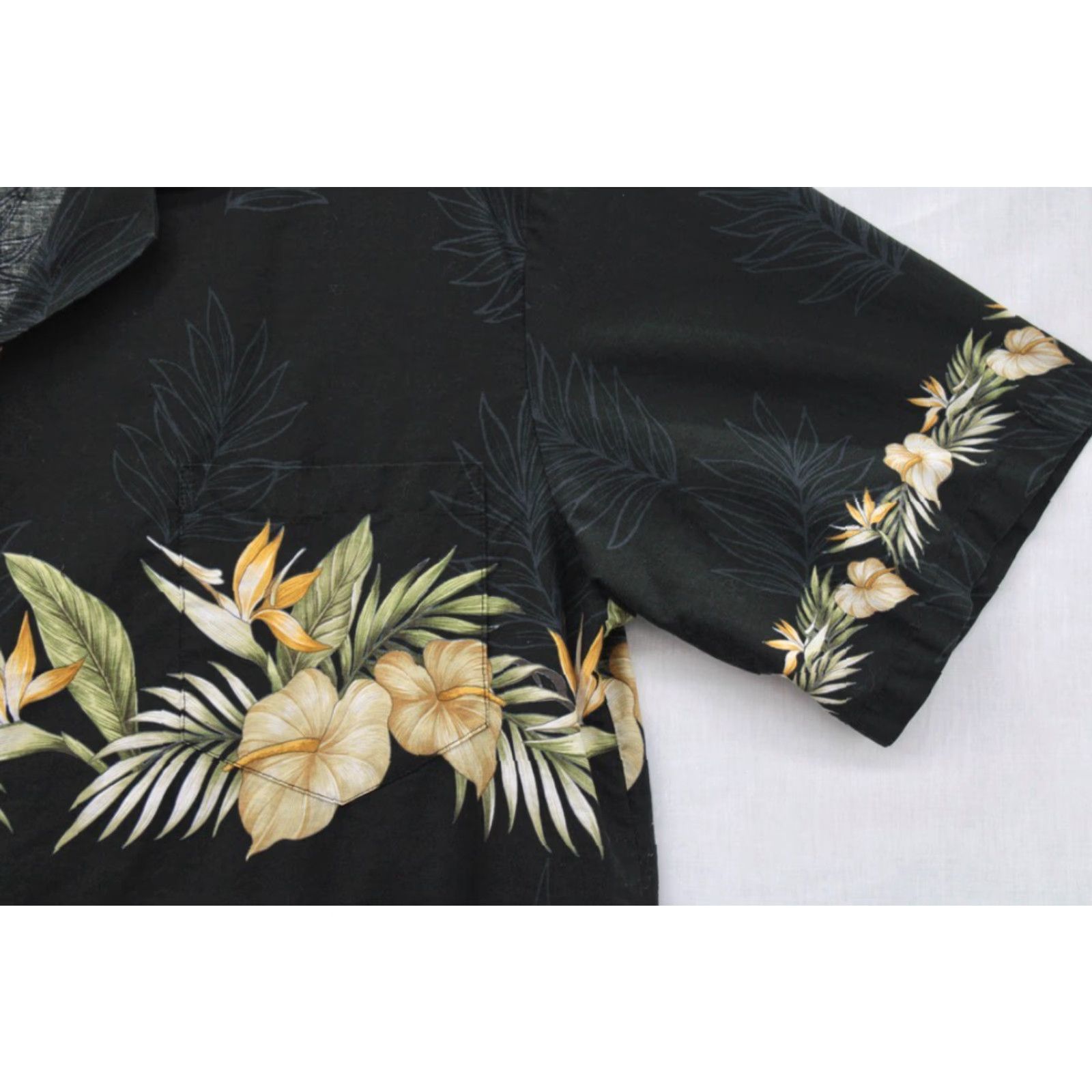 Vintage Pacific Legend Shirt Mens Large Black Floral Hawaiian Vacation Short Sleeve Luau Size US L / EU 52-54 / 3 - 2 Thumbnail
