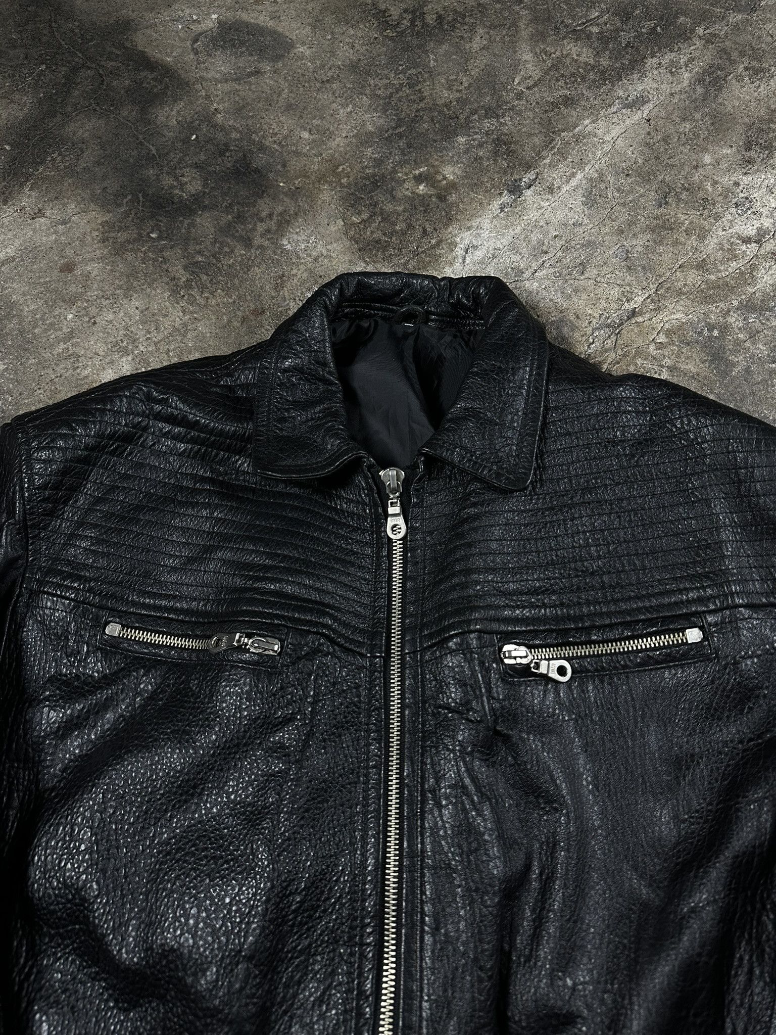 Leather 90s Vintage Leather Bomber Jacket Size US L / EU 52-54 / 3 - 4 Thumbnail