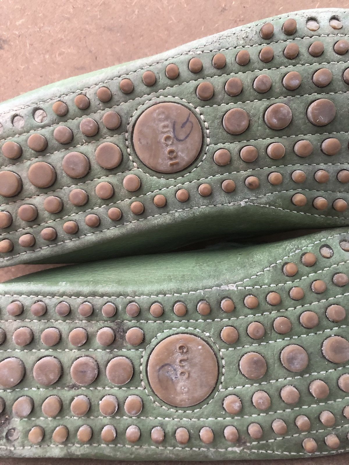 Gucci Gucci 322741 green calfskin Leather Men’s driving sneakers Size US 6.5 / EU 39-40 - 17 Thumbnail
