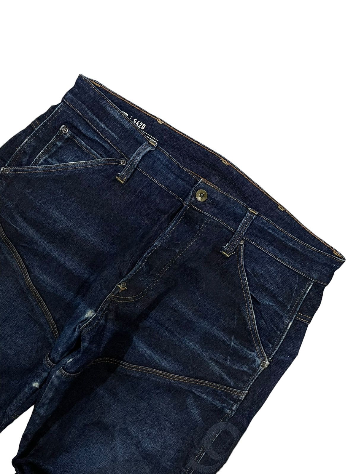 G-Star Vintage G Star Raw Double Knee Denim Pad Biker Pants Jeans Size US 33 - 5 Thumbnail