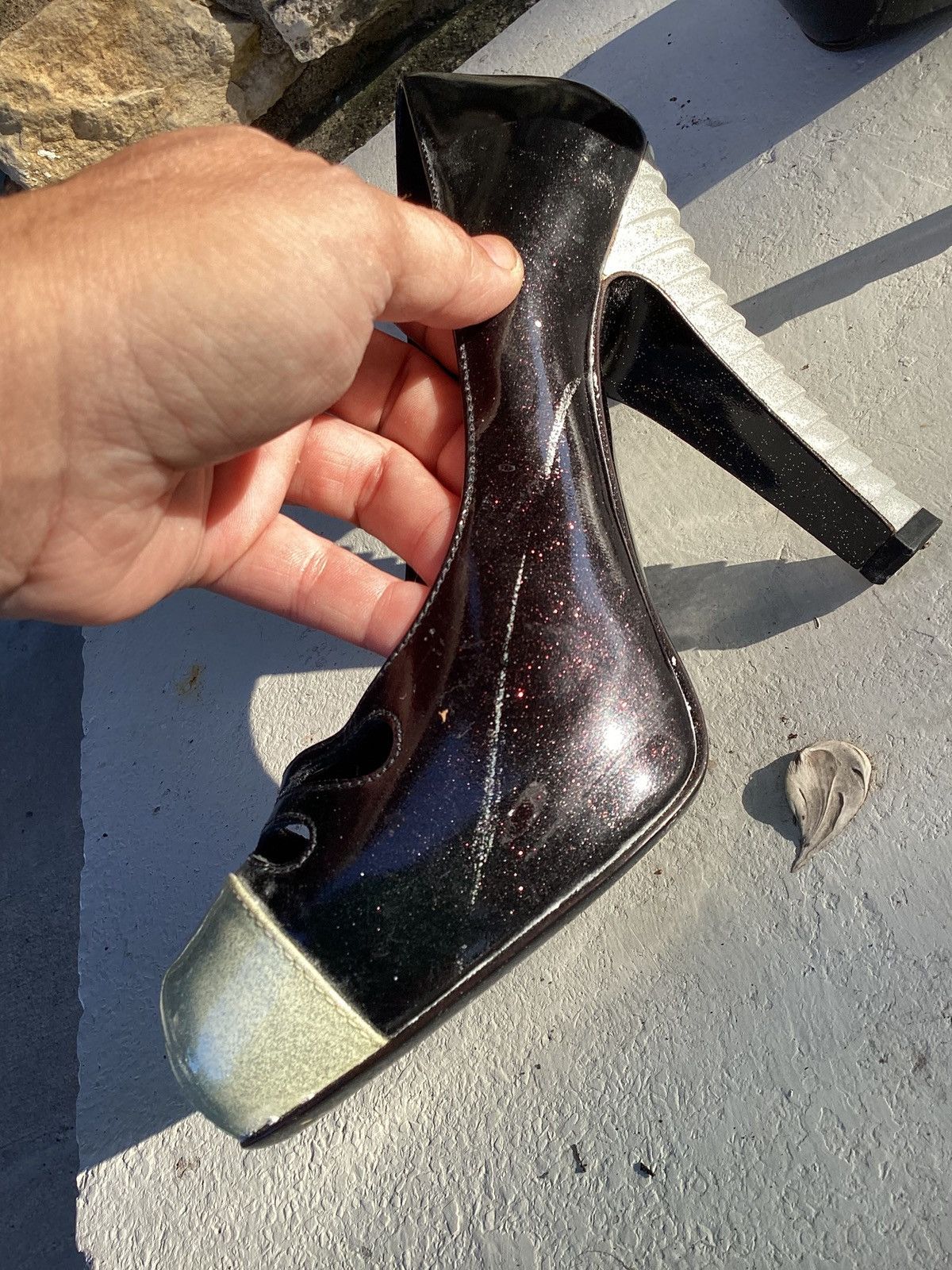 Chanel Chanel sparkly chunky heels Size US 7 / IT 37 - 5 Thumbnail