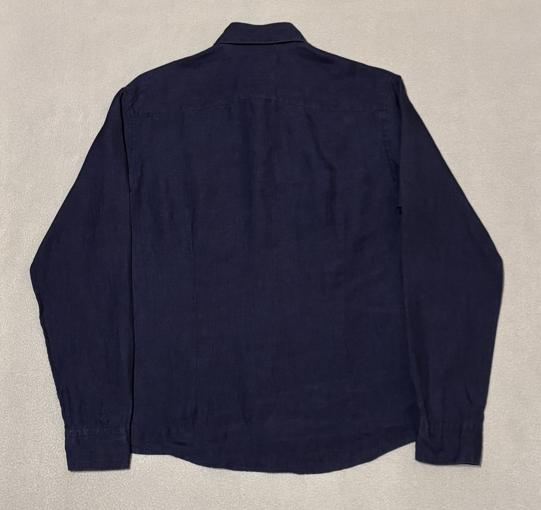Eton Eton Slim Shirt Navy 100% Linen Size 40 Size US L / EU 52-54 / 3 - 9 Thumbnail