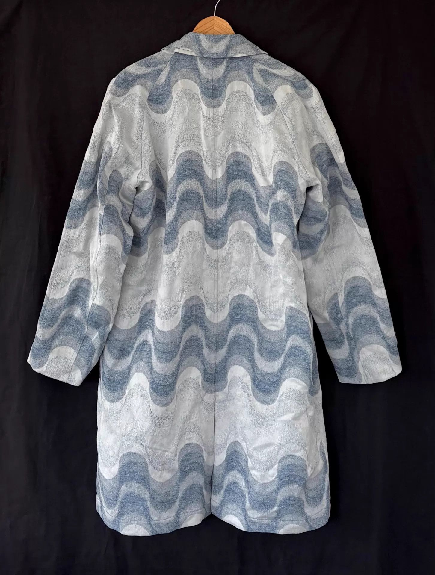 Dries Van Noten Dries Van Noten 2019ss Men's Wave Pattern Trench Coat 48 Size US M / EU 48-50 / 2 - 2 Thumbnail