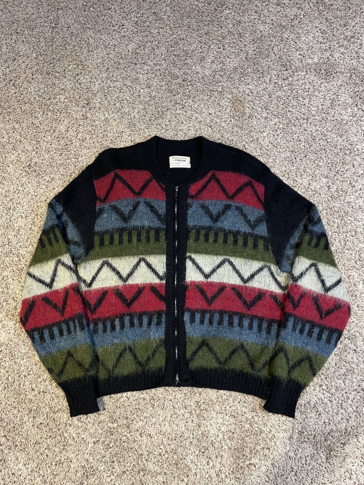Japanese Brand × Vintage vintage 1960s mohair zip up Size US M / EU 48-50 / 2 - 1 Thumbnail