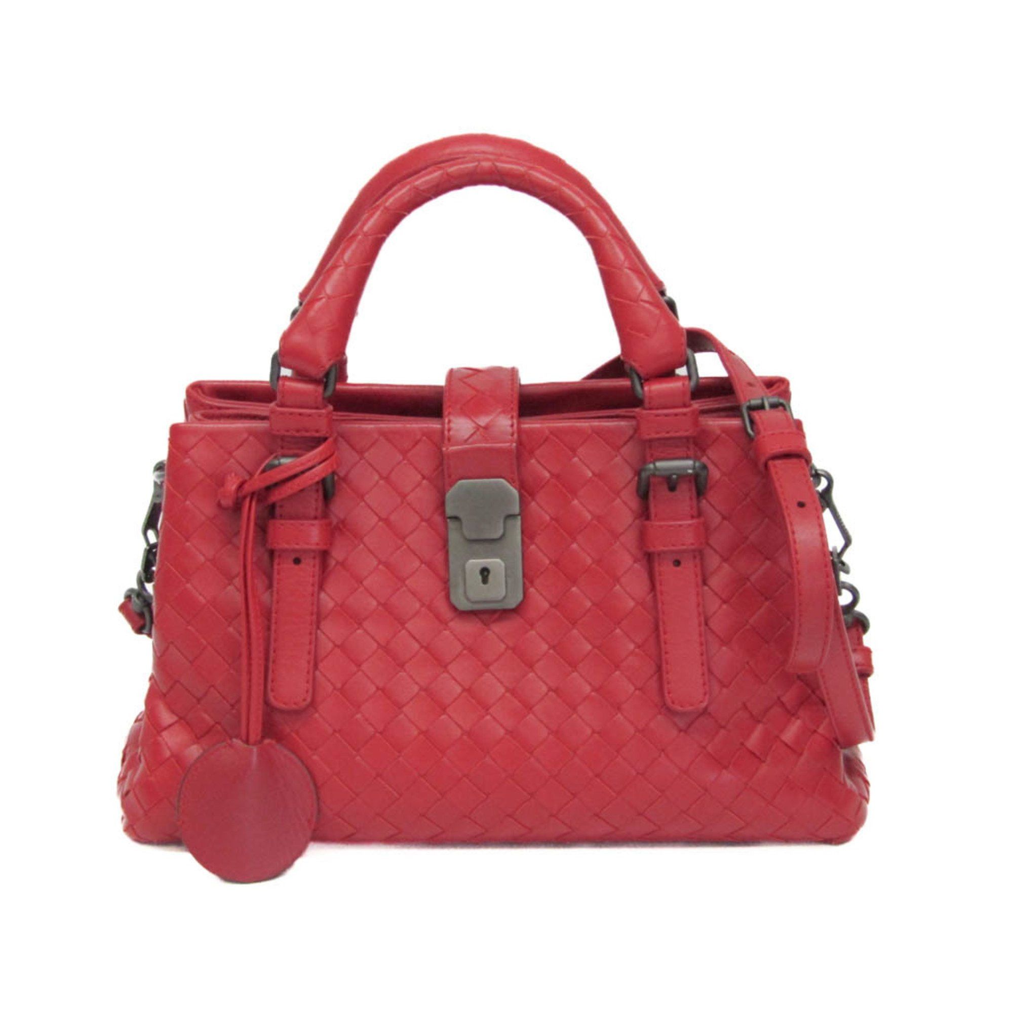 Bottega Veneta Roma Red Leather Handbag (Pre-Owned) Size ONE SIZE - 1 Thumbnail