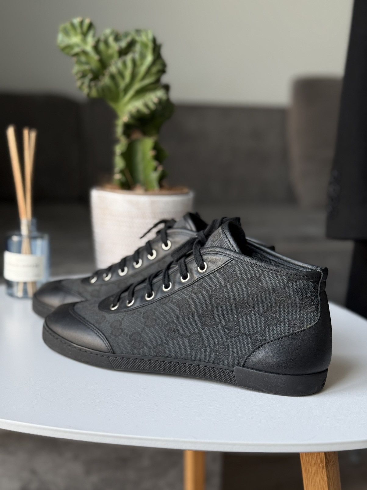 Gucci Gucci GG Monogram Sneaker High-Top Wmns Size US 8.5 / IT 38.5 - 6 Thumbnail