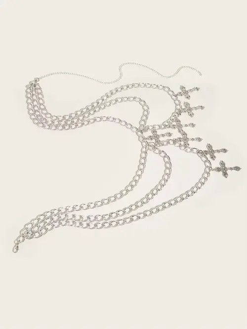 Other Multi layered Cross Waist Belt Chain Size ONE SIZE - 4 Thumbnail