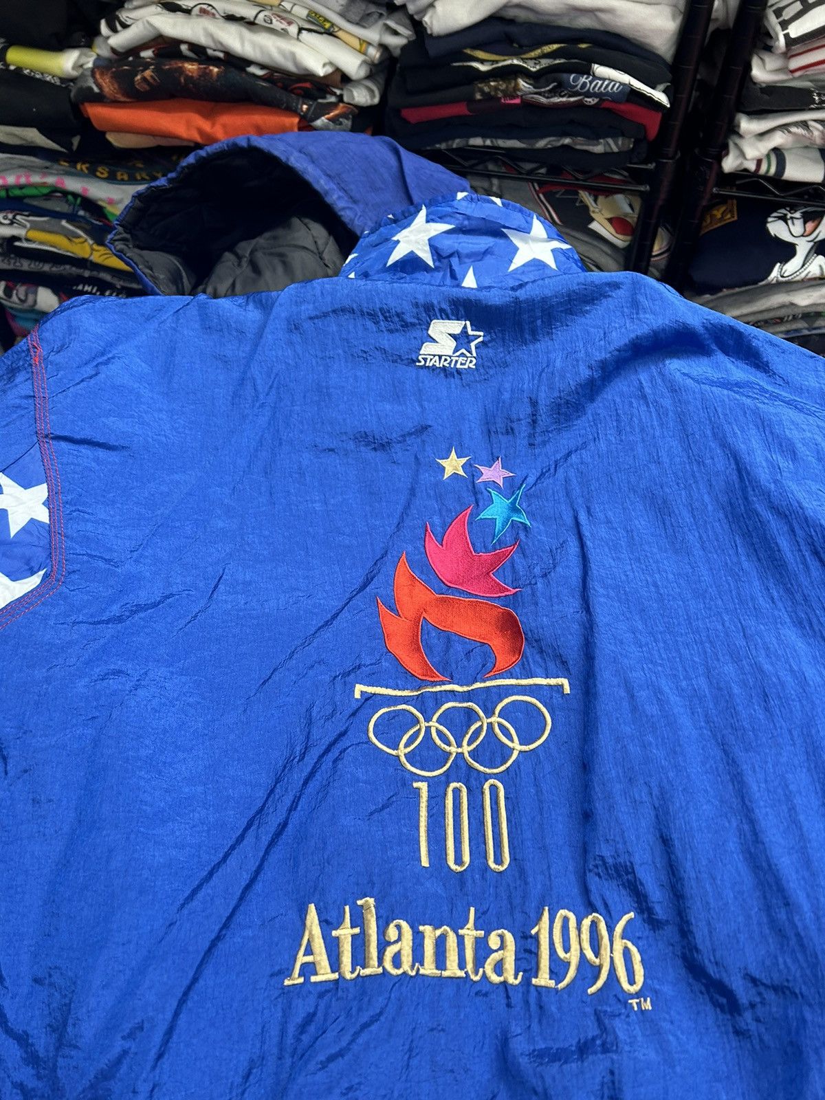 Starter Crazy Vintage Essential USA 1996 Olympic Starter Windbreaker Size US L / EU 52-54 / 3 - 3 Thumbnail