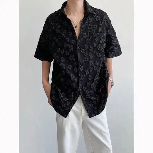 Japanese Brand × Vintage Retro vintage flower mesh button up shirt Size US XXL / EU 58 / 5 - 2 Thumbnail