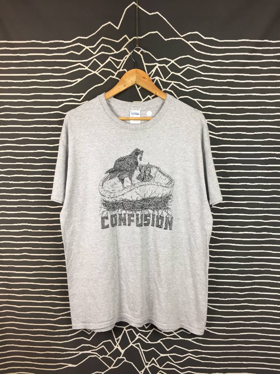 Vintage CONFUSION Bird Nest Grunge Punk Style Graphic Tee Size US L / EU 52-54 / 3 - 2 Thumbnail