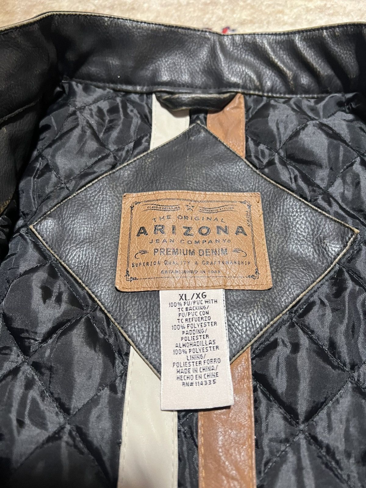 Arizona Jean Co. × Vintage LEATHER RACING JACKET 🏎️🏁 Size US XL / EU 56 / 4 - 3 Thumbnail