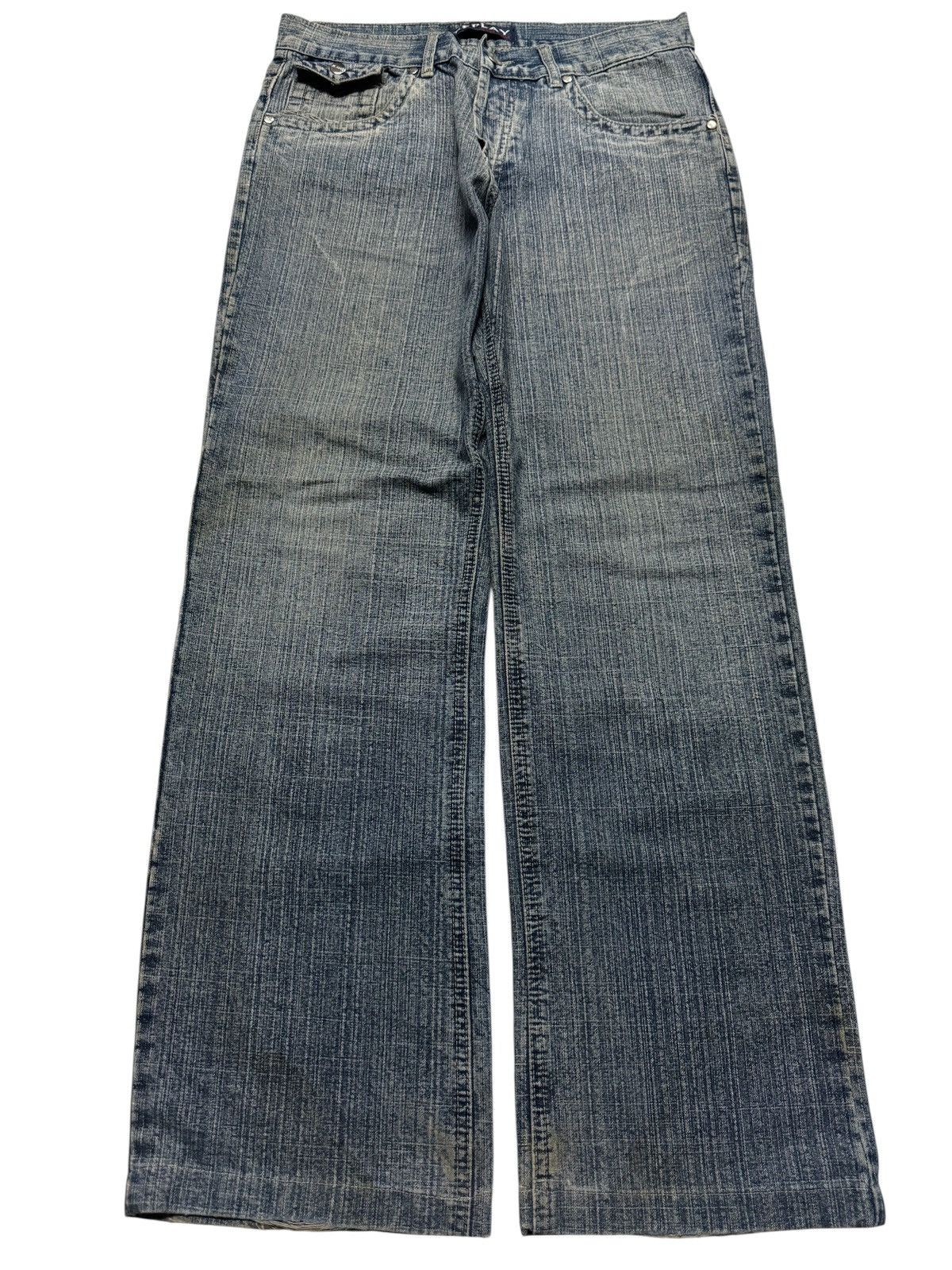 Vintage 💥VINTAGE💥REPLAY BAGGY RUSTY MUD-WASHED BLUE DENIM JEANS Size US 30 / EU 46 - 1 Thumbnail
