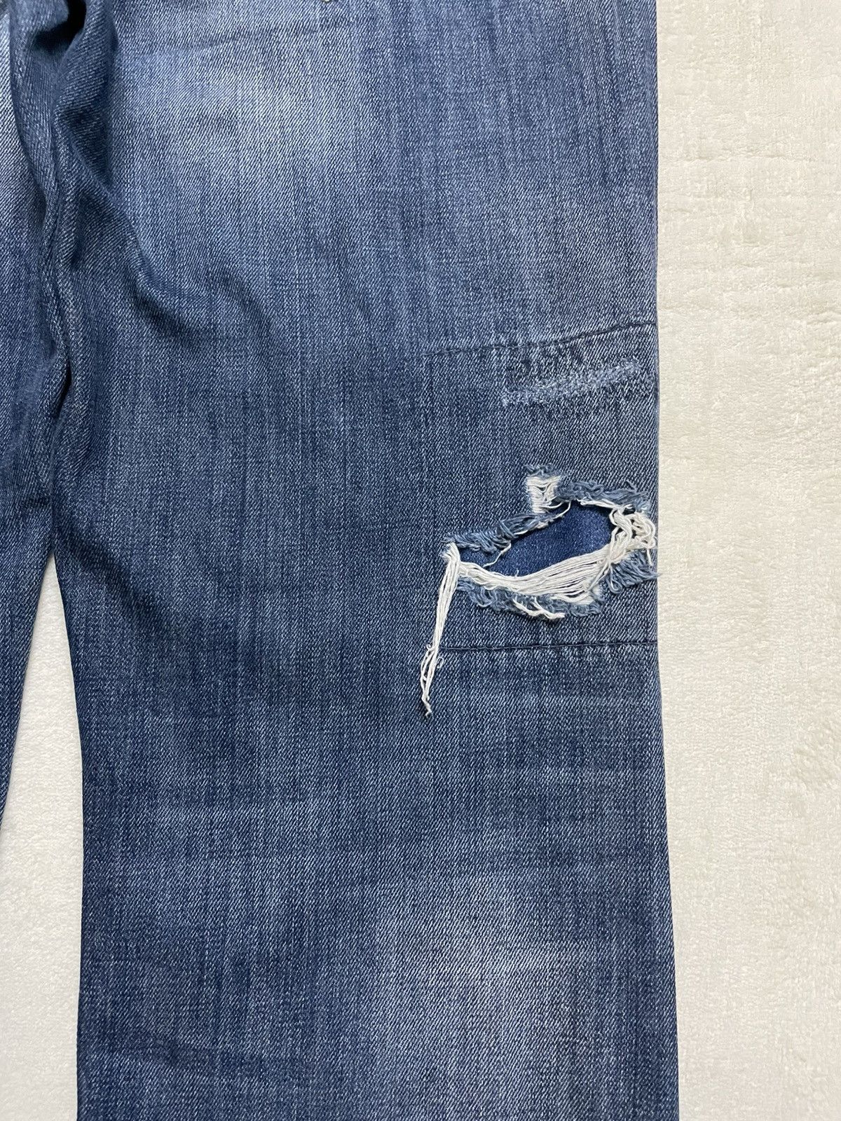 Japanese Brand Vintage Colin’s Distress Ripped Denim Jeans Size US 33 - 17 Thumbnail